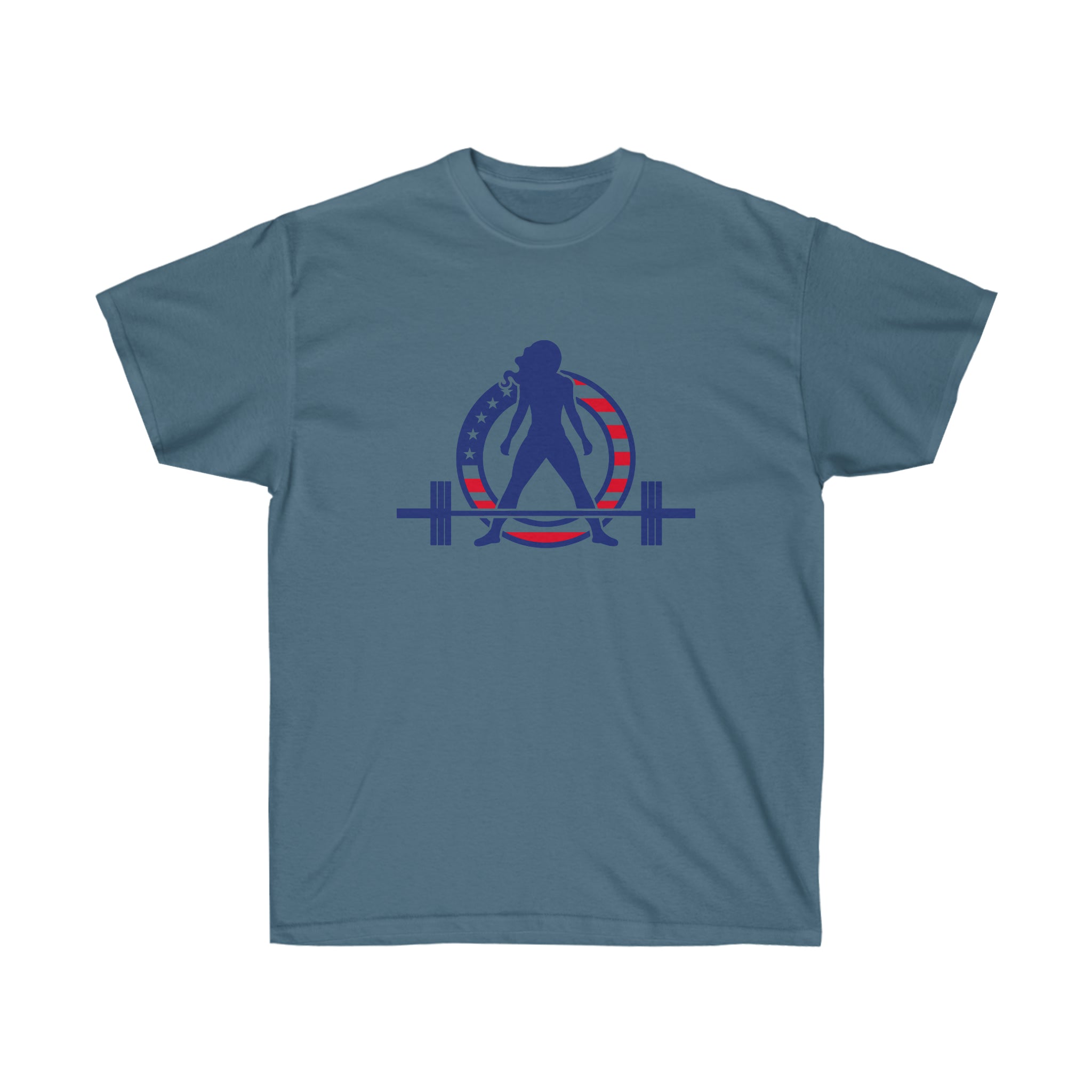 USA Logo - Unisex Ultra Cotton Tee - USA Logo Light - Plain Back