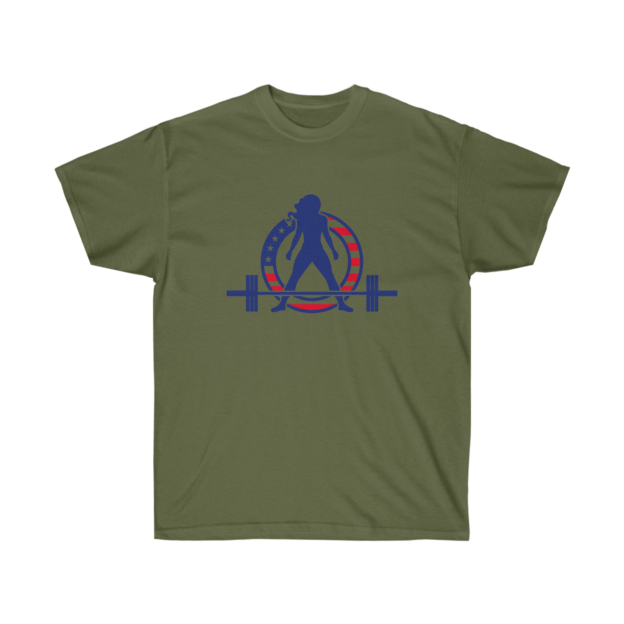 USA Logo - Unisex Ultra Cotton Tee - USA Logo Light - Plain Back