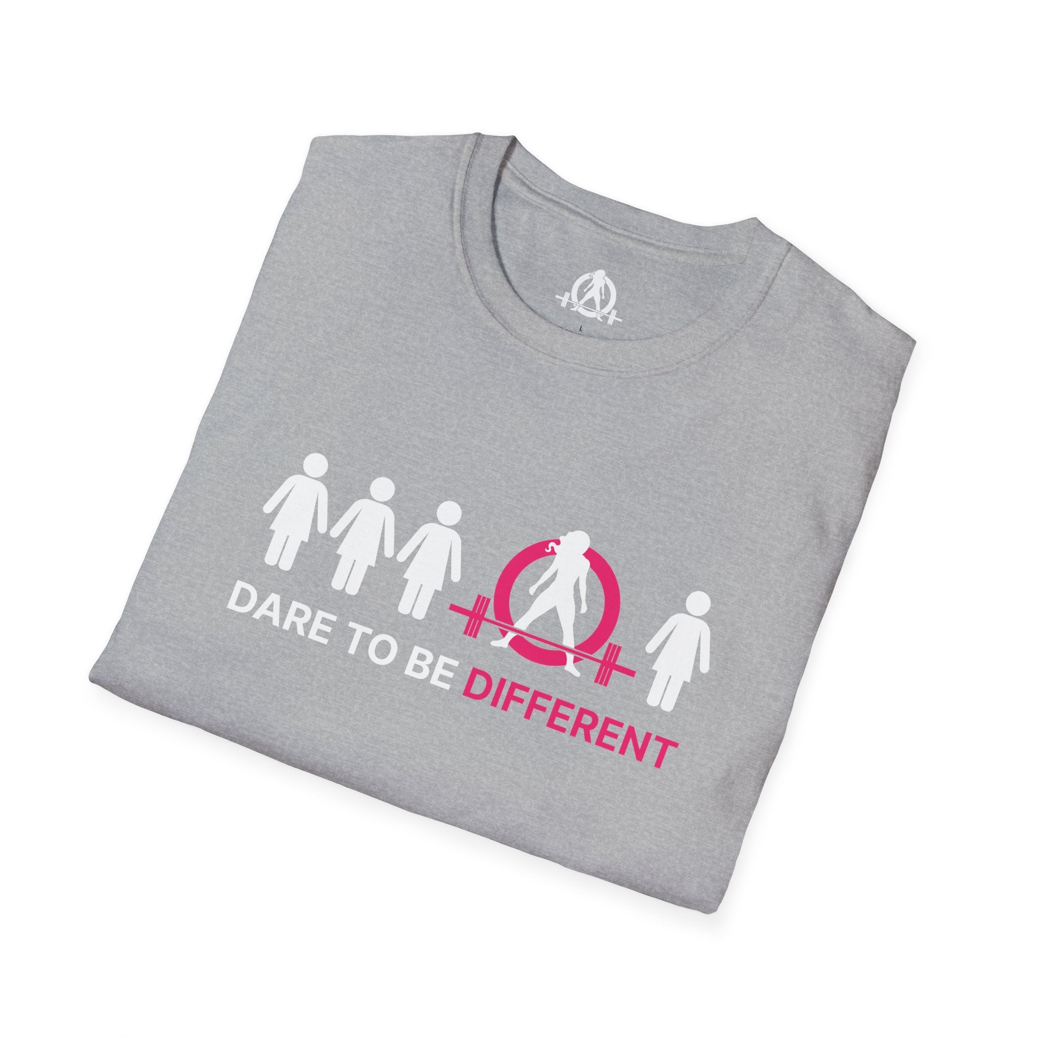 Dare To Be Different - Deadlift - Unisex Softstyle T-Shirt - Front Logo Plain Back