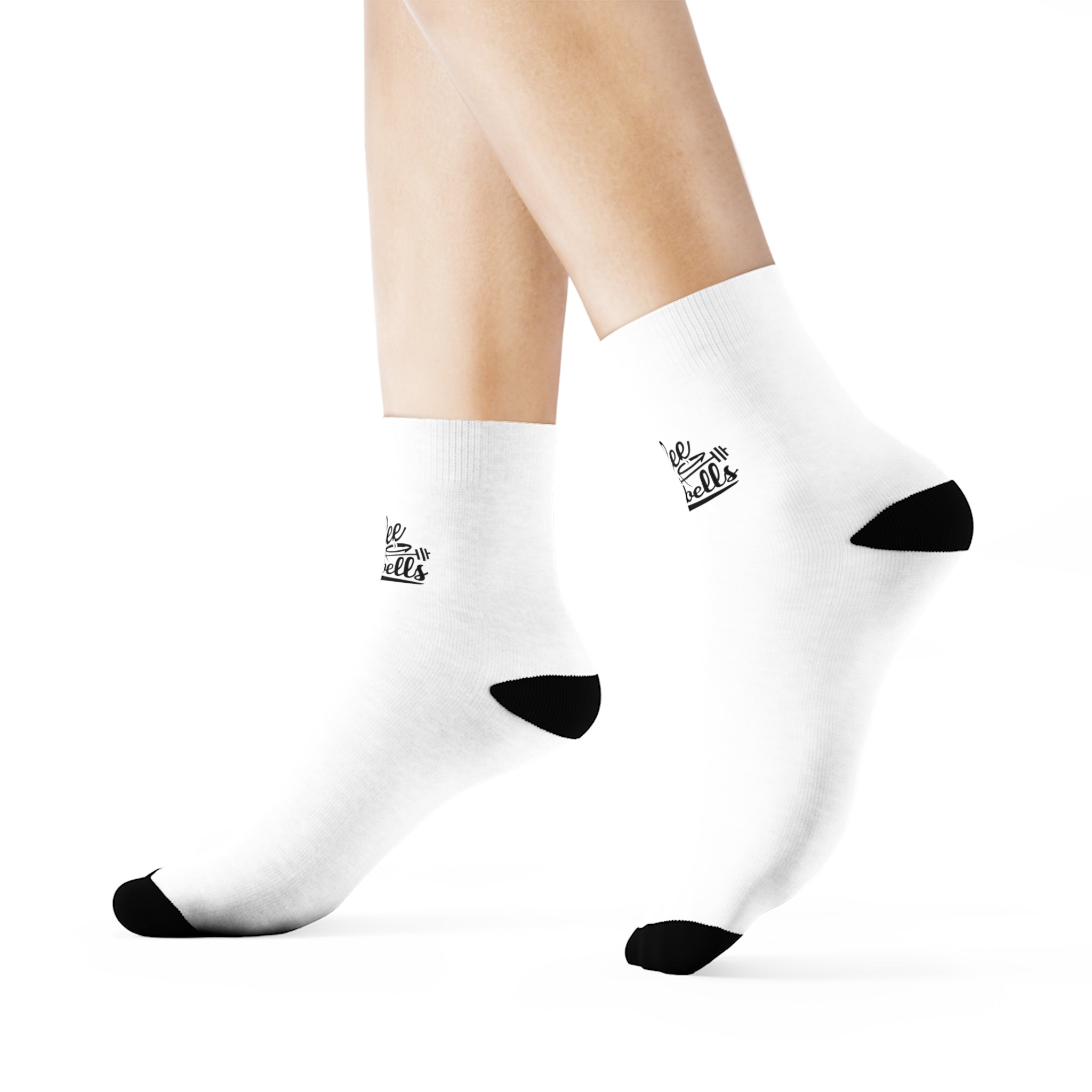 Coffee & Barbells - Socks - White with Black Logo