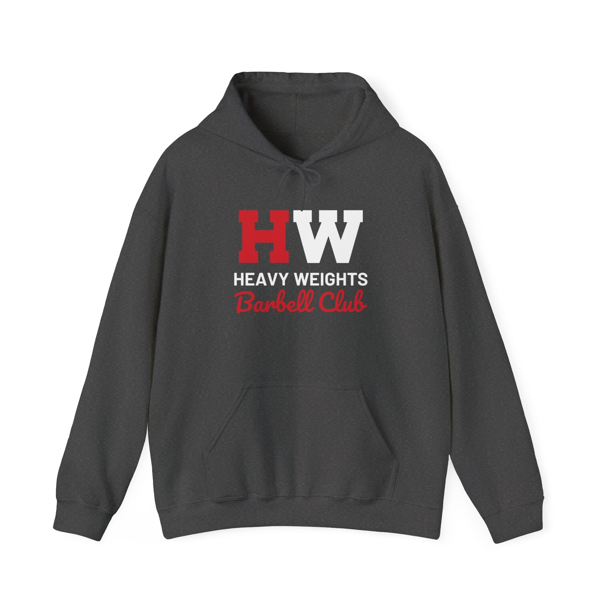 Heavy Weights Barbell Club - Unisex Heavy Blend Hooded Sweatshirt - Front Logo