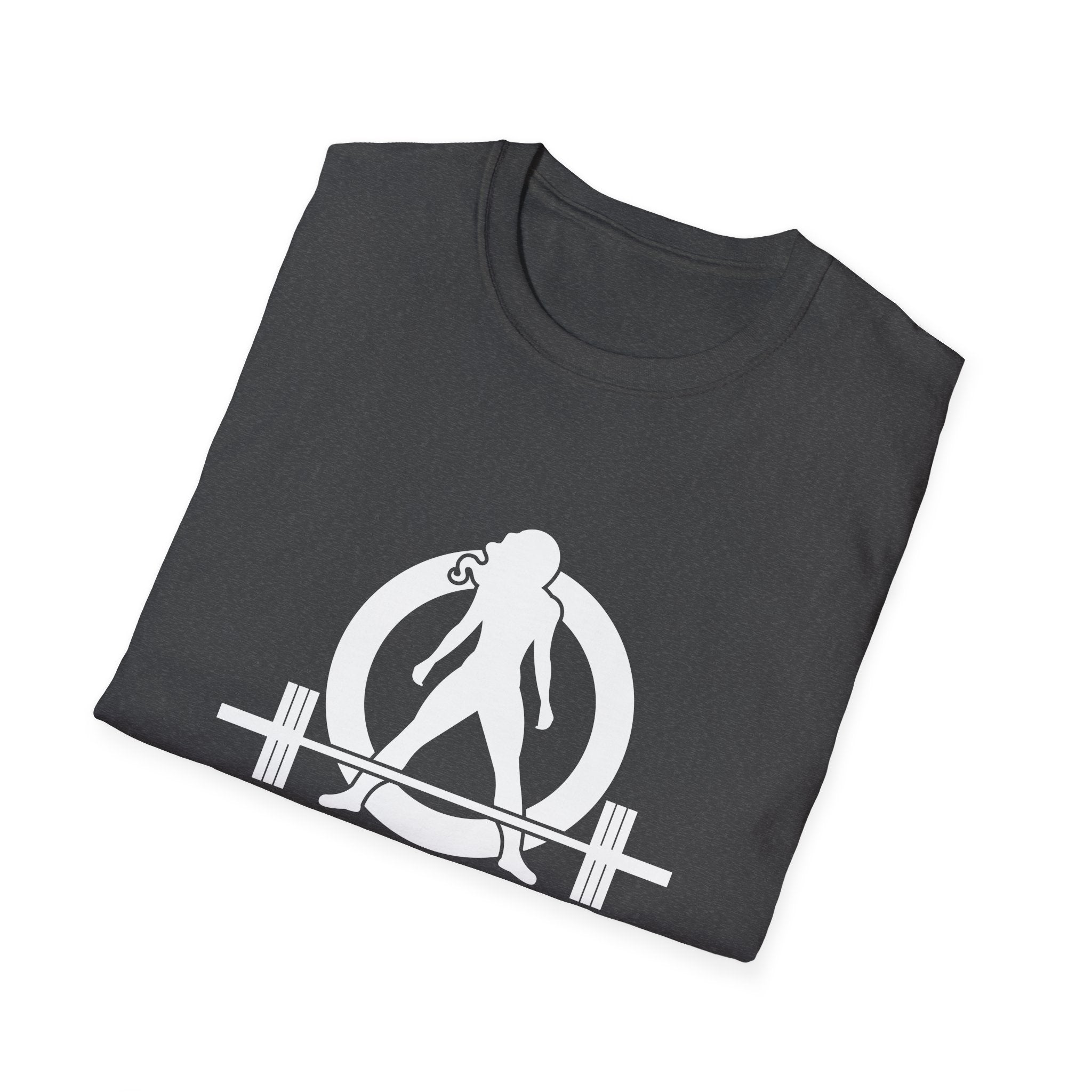 I DON’T WANT TO LOOK SKINNY I WANT TO LOOK LIKE I CAN KICK YOUR ASS  - Unisex Softstyle T-Shirt - White Print on Front Plain Back