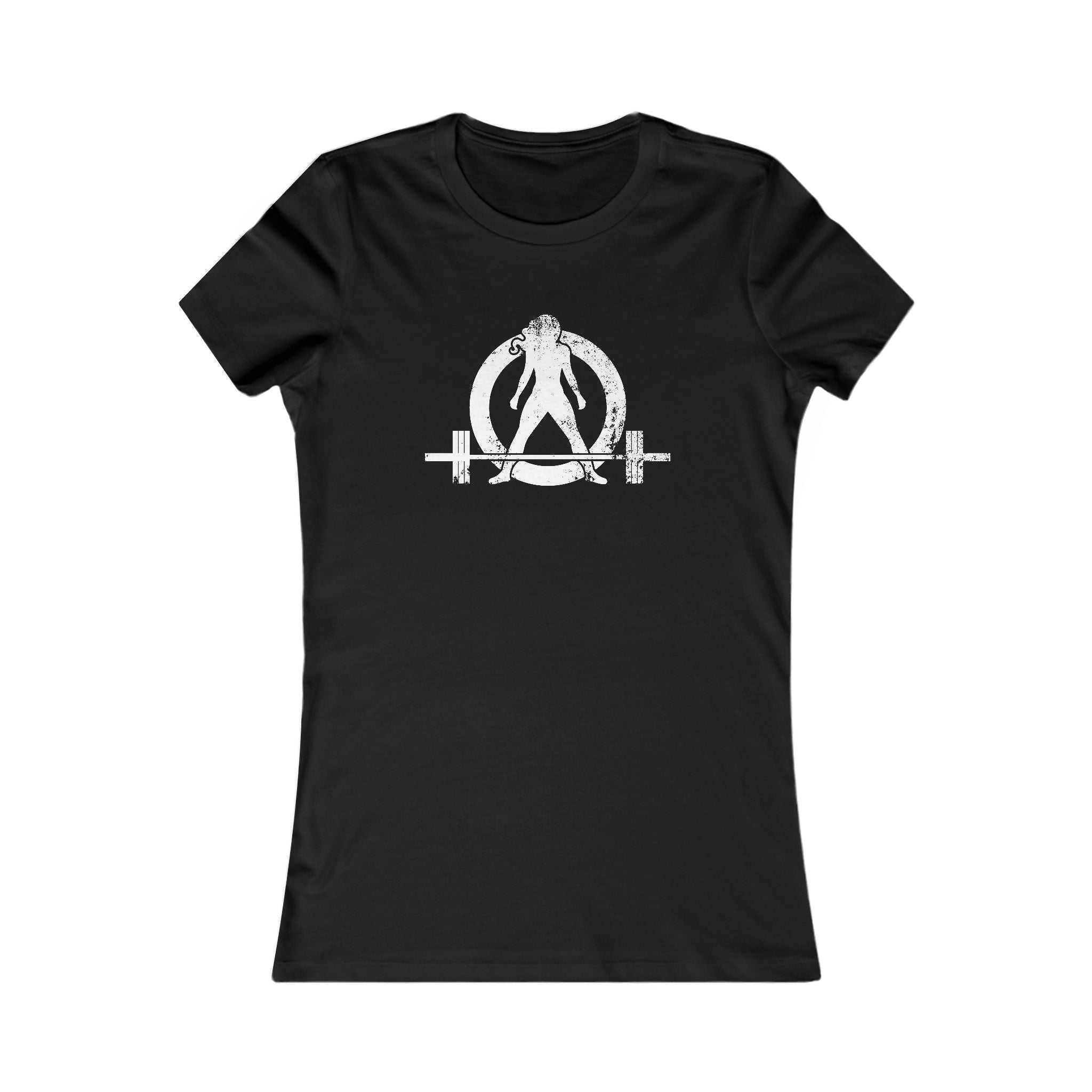 Kick Your Ass – Women’s Favorite Tee (White Distressed Logo)