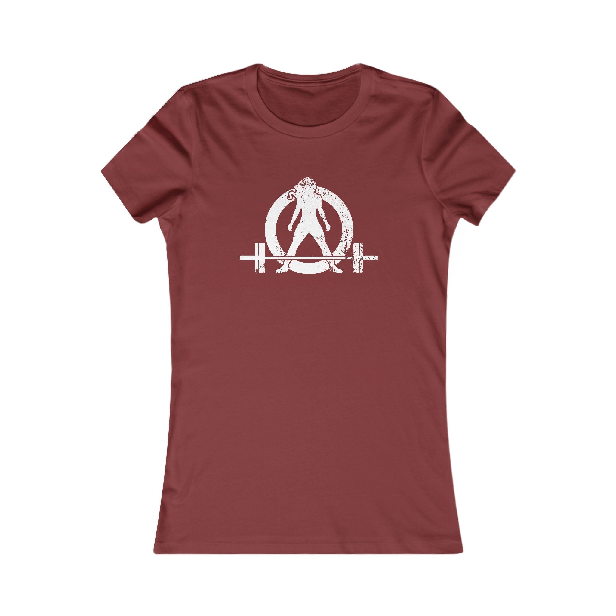 Kick Your Ass – Women’s Favorite Tee (White Distressed Logo)