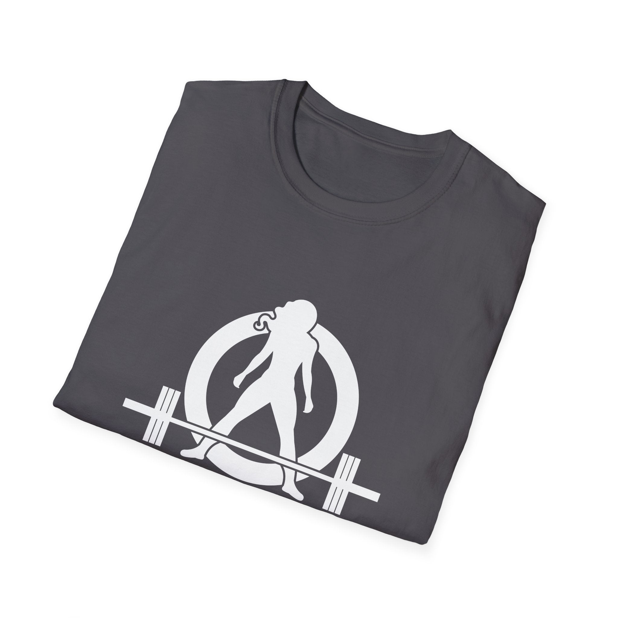 I DON’T WANT TO LOOK SKINNY I WANT TO LOOK LIKE I CAN KICK YOUR ASS  - Unisex Softstyle T-Shirt - White Print on Front Plain Back