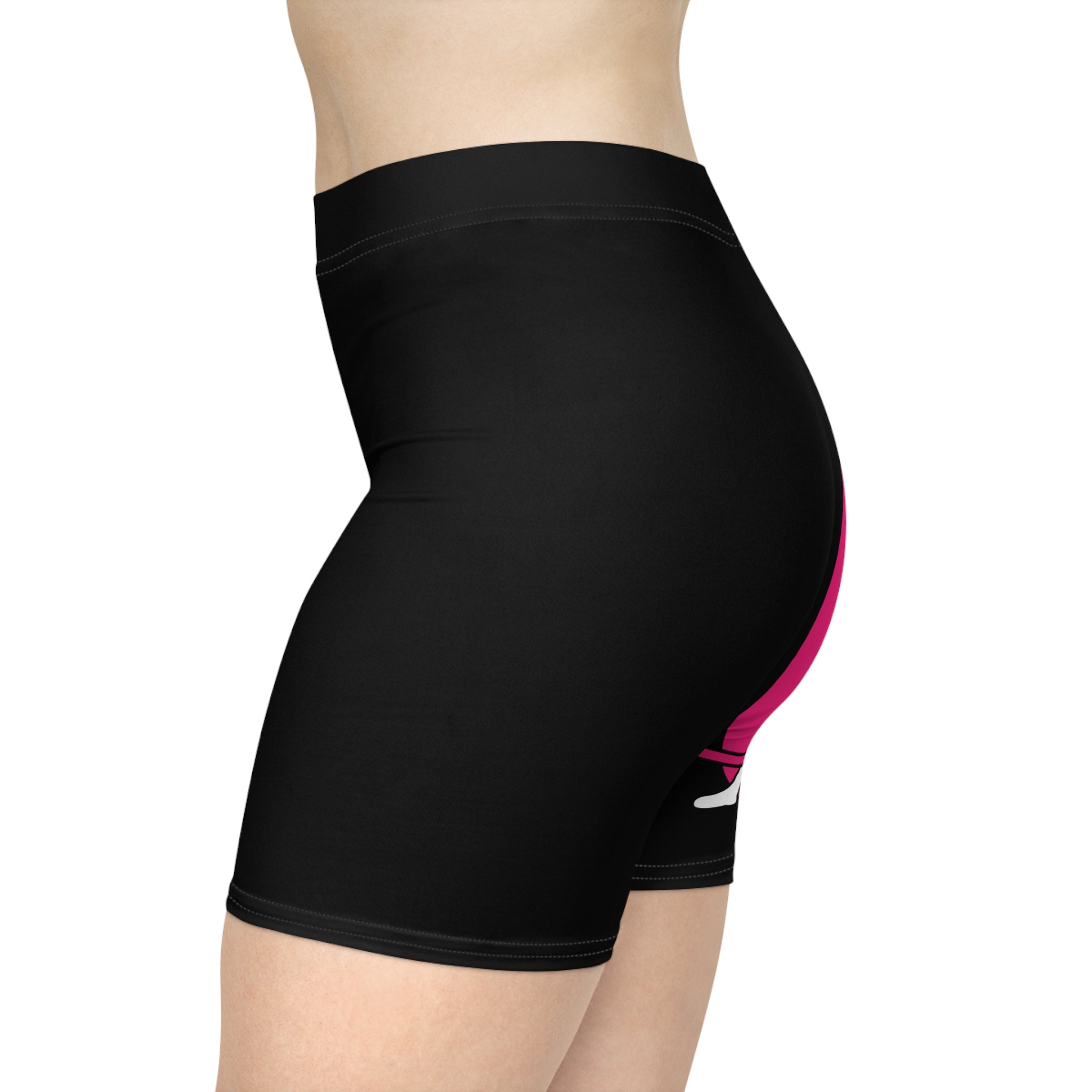 Women's Biker Shorts - Black with Classic Logo