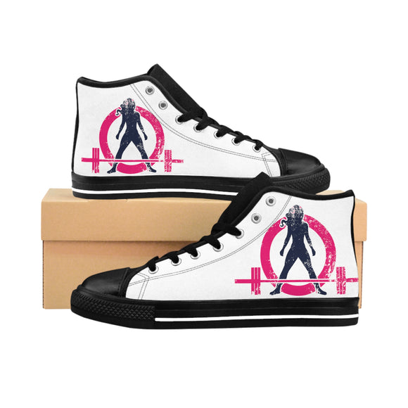 Women's Classic Sneakers - White - Classic Distressed Logo