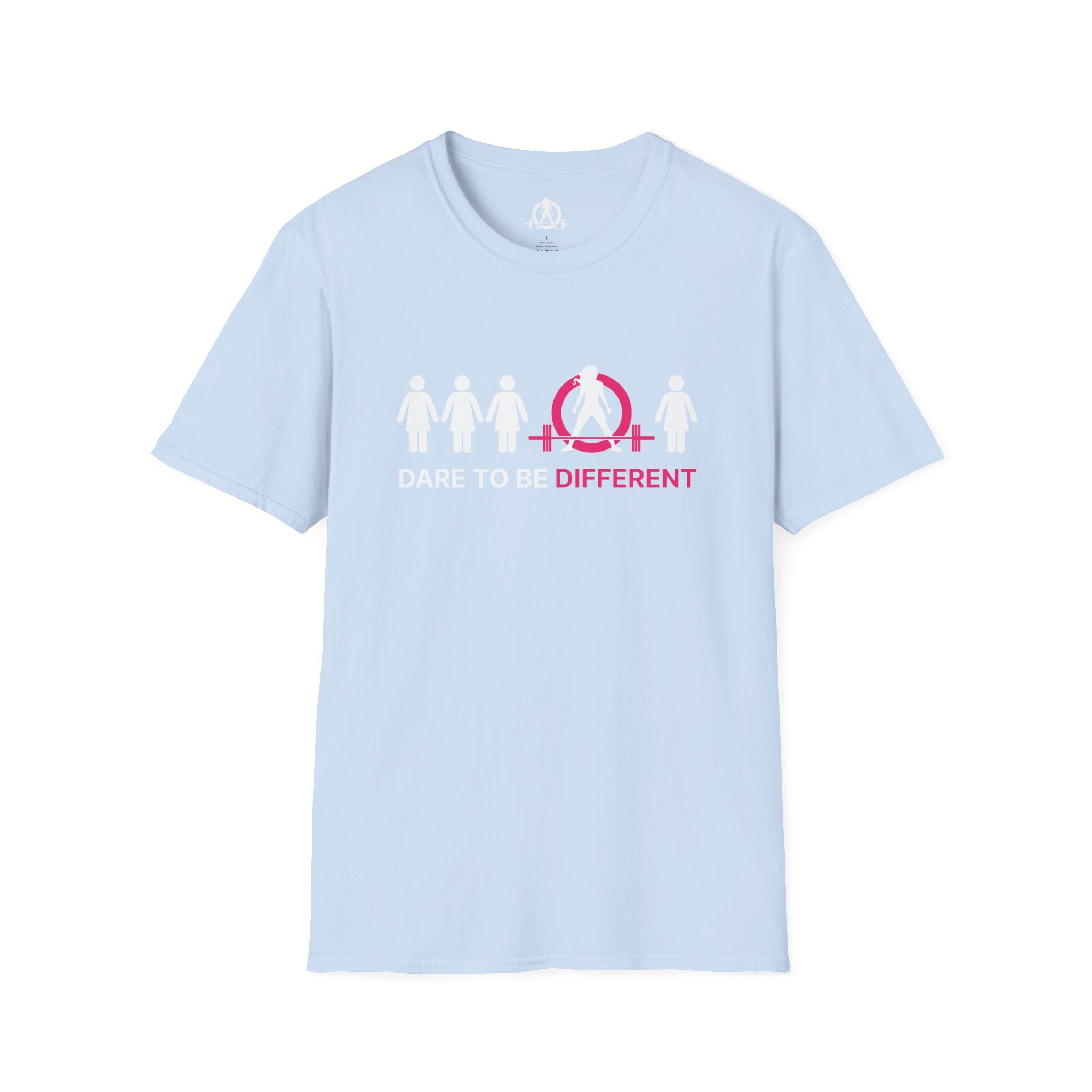 Dare To Be Different - Deadlift - Unisex Softstyle T-Shirt - Front Logo Plain Back