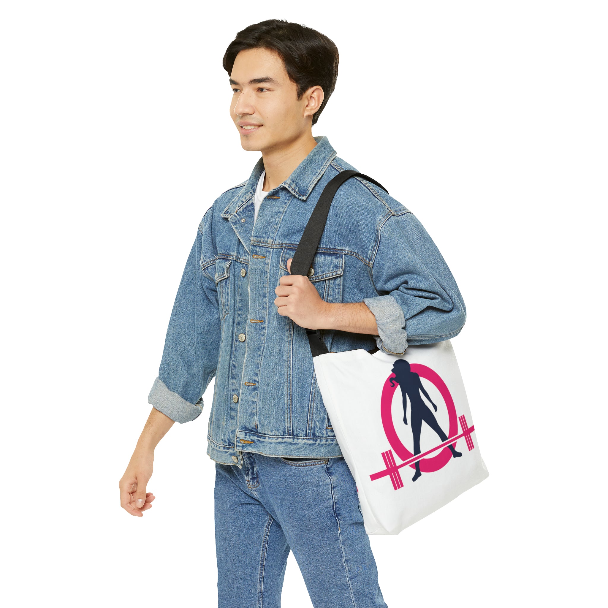 Adjustable Tote Bag (AOP) - Classic White Logo