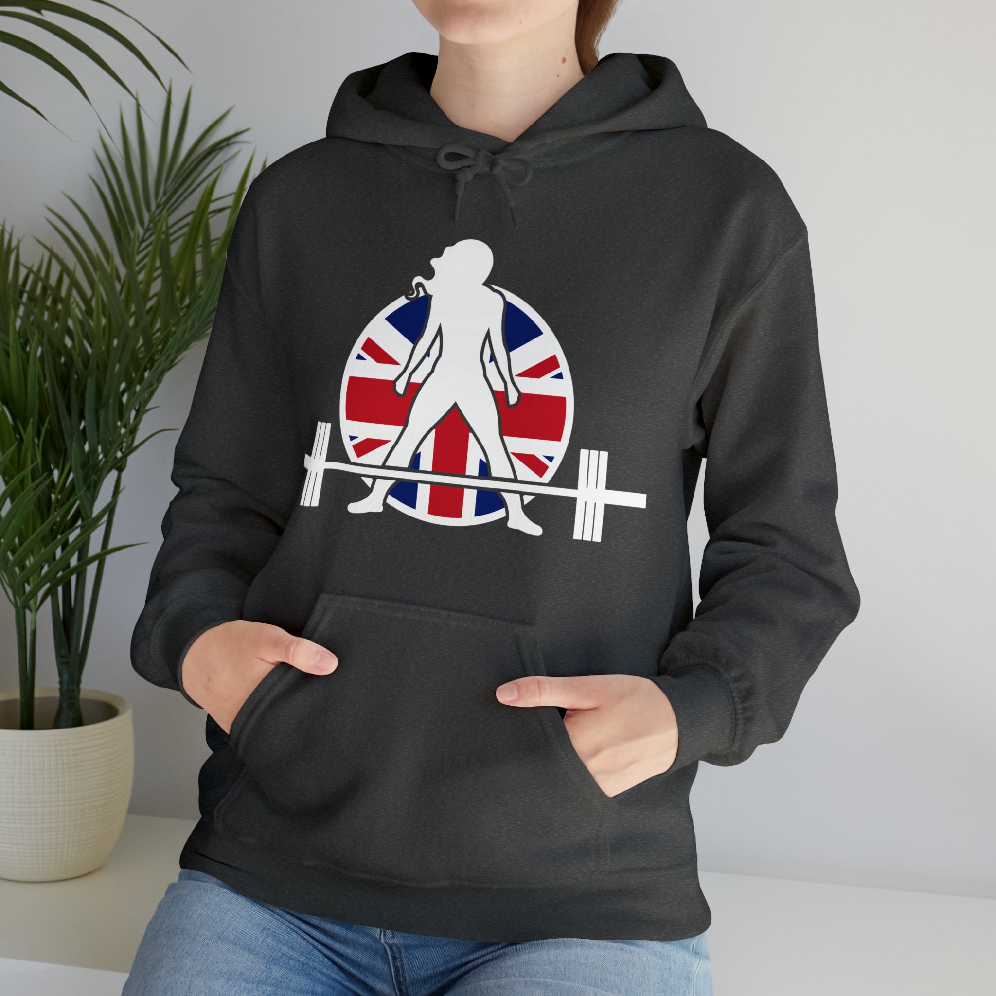 UK Logo - Unisex Heavy Blend Hooded Sweatshirt - Plain Back