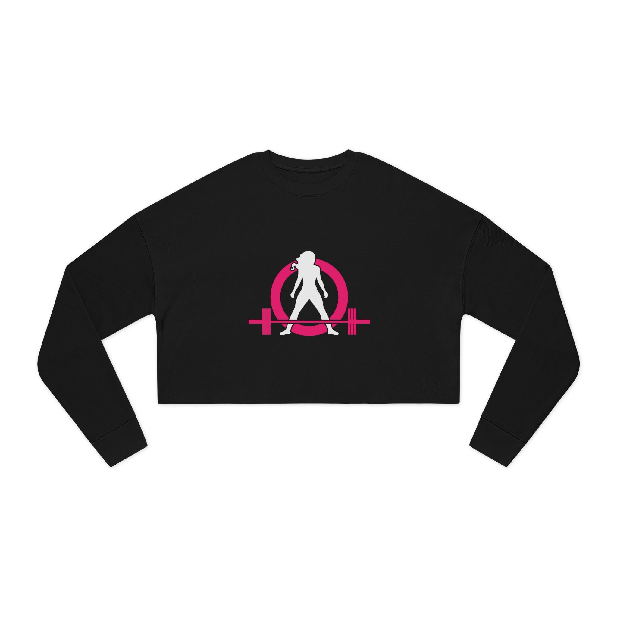 Women's Cropped Sweatshirt - Classic Logo - Plain Back
