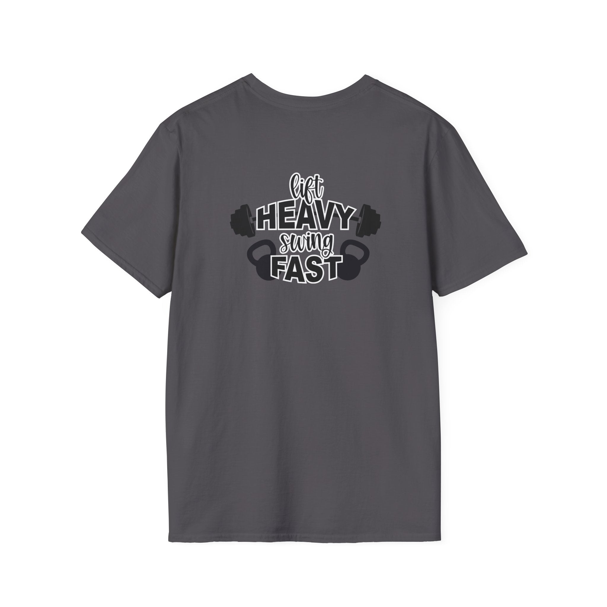 Lift Heavy Swing Fast - Unisex Softstyle T-Shirt - Print on Front & Back