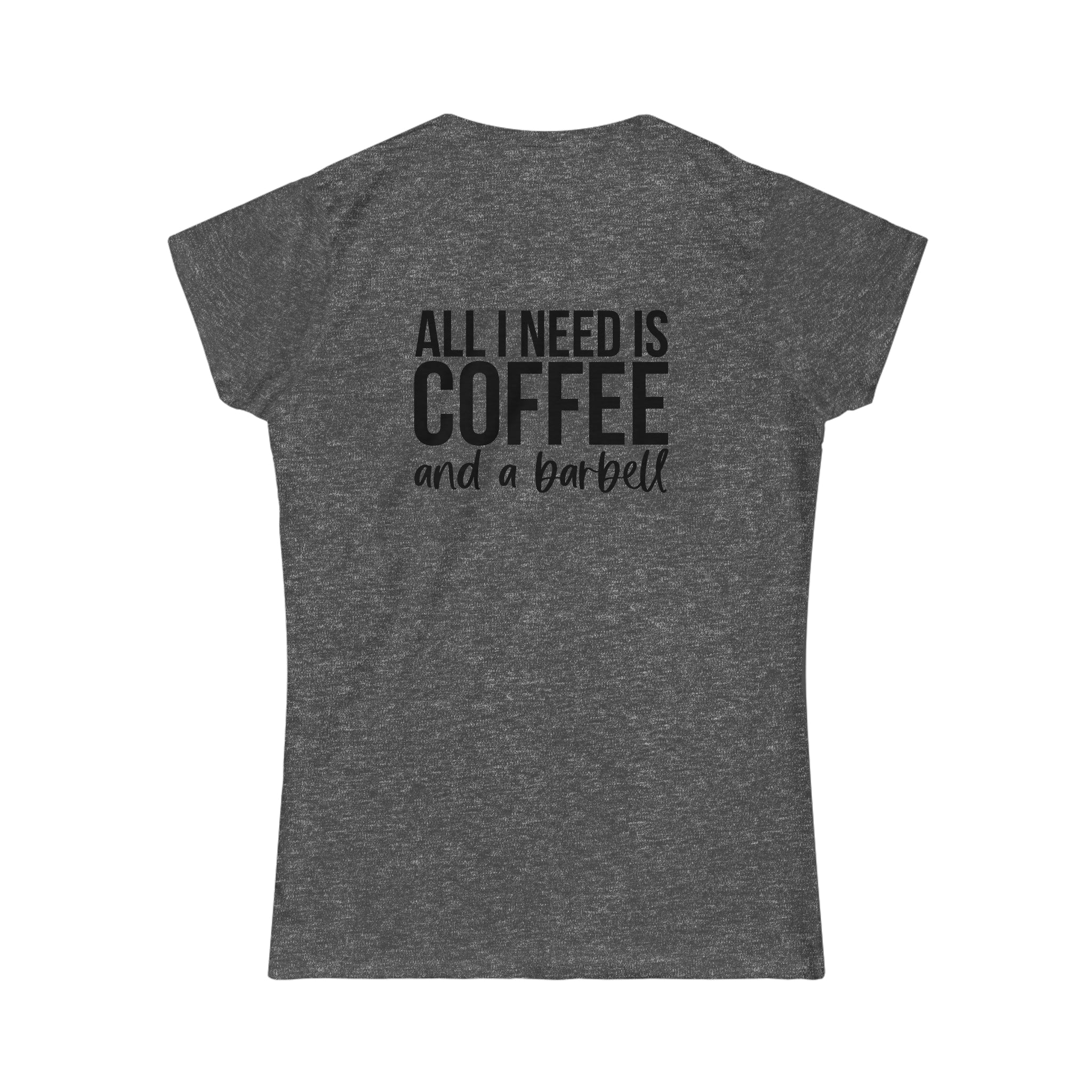 Coffee & A Barbell - Women's Softstyle Tee - Classic Color Logo