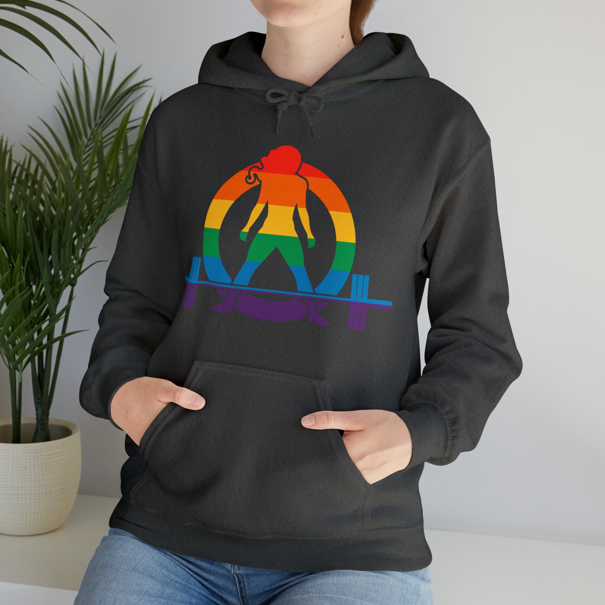Pride Color Logo - Strong Is Beautiful - Unisex Heavy Blend Hooded Sweatshirt