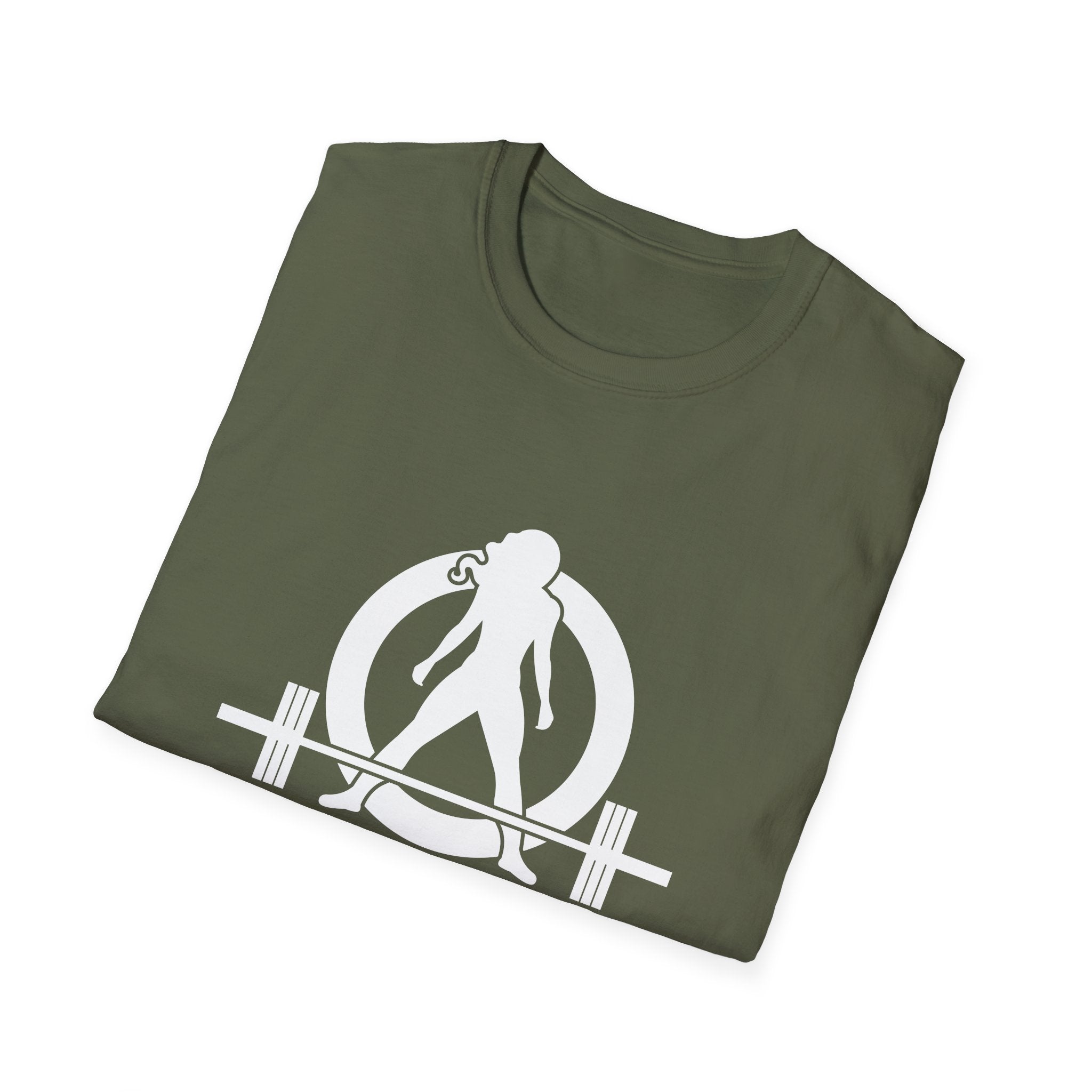 I DON’T WANT TO LOOK SKINNY I WANT TO LOOK LIKE I CAN KICK YOUR ASS  - Unisex Softstyle T-Shirt - White Print on Front Plain Back