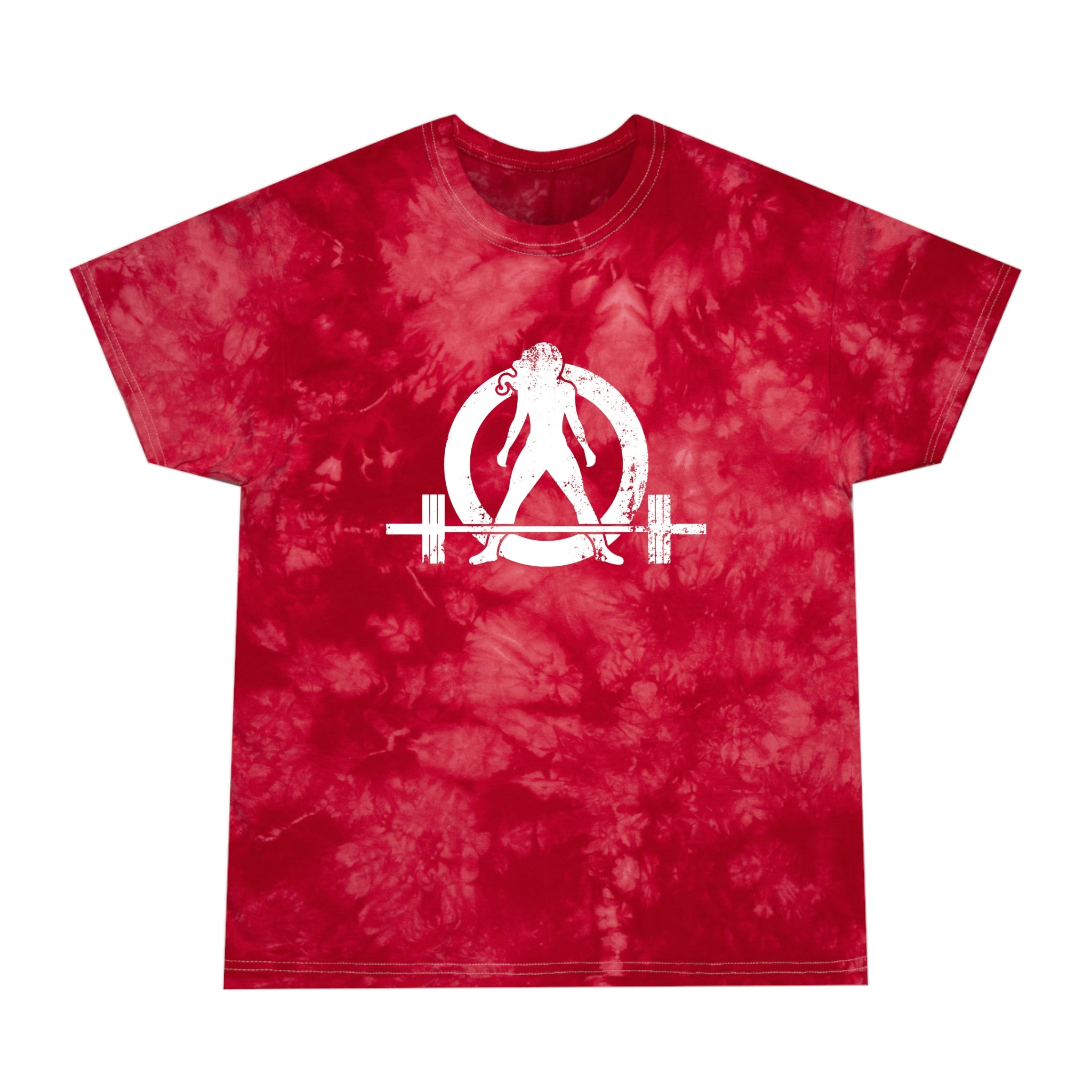 Tie-Dye Tee, Crystal - White Distressed Logo