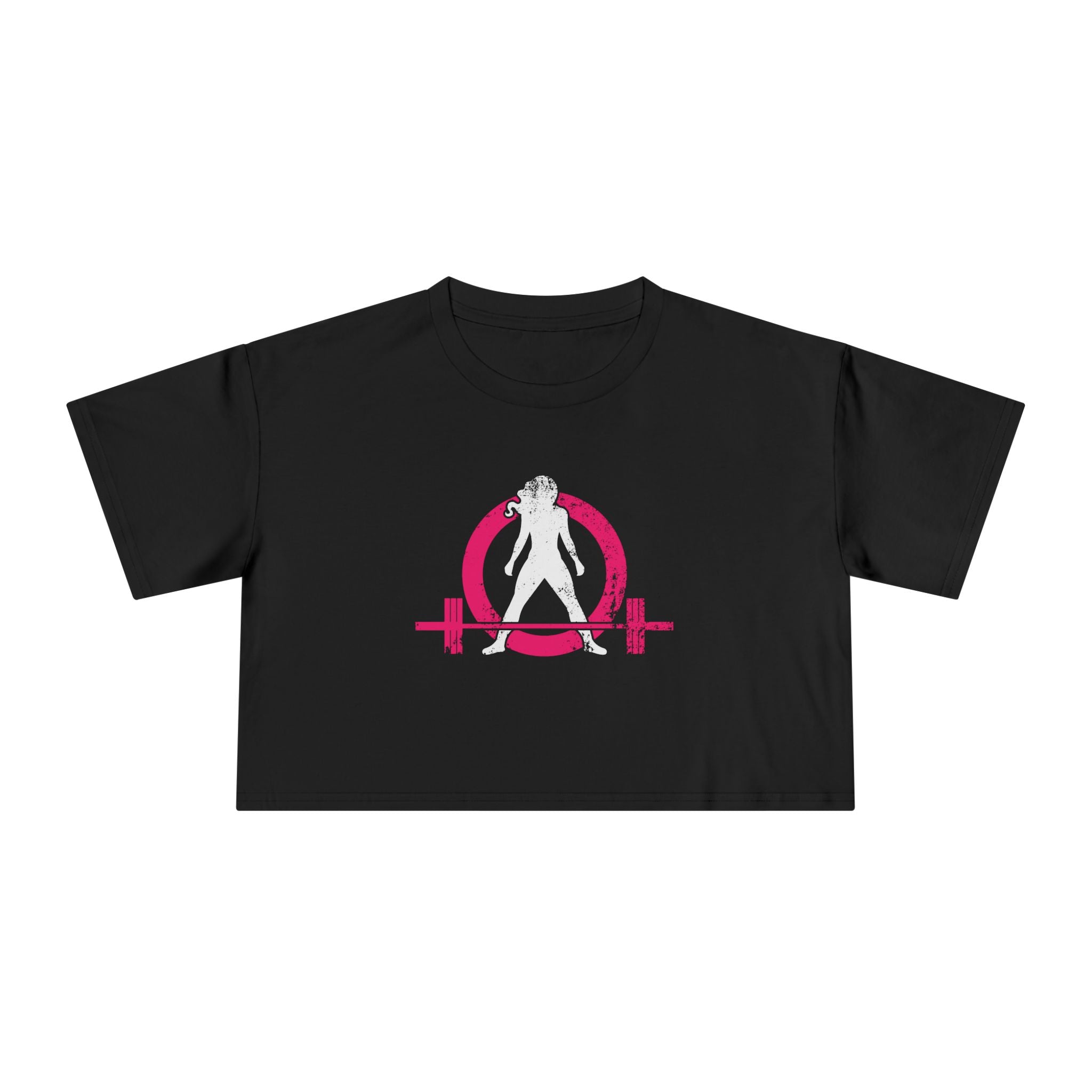 Crop Tee - Distressed Color Logo