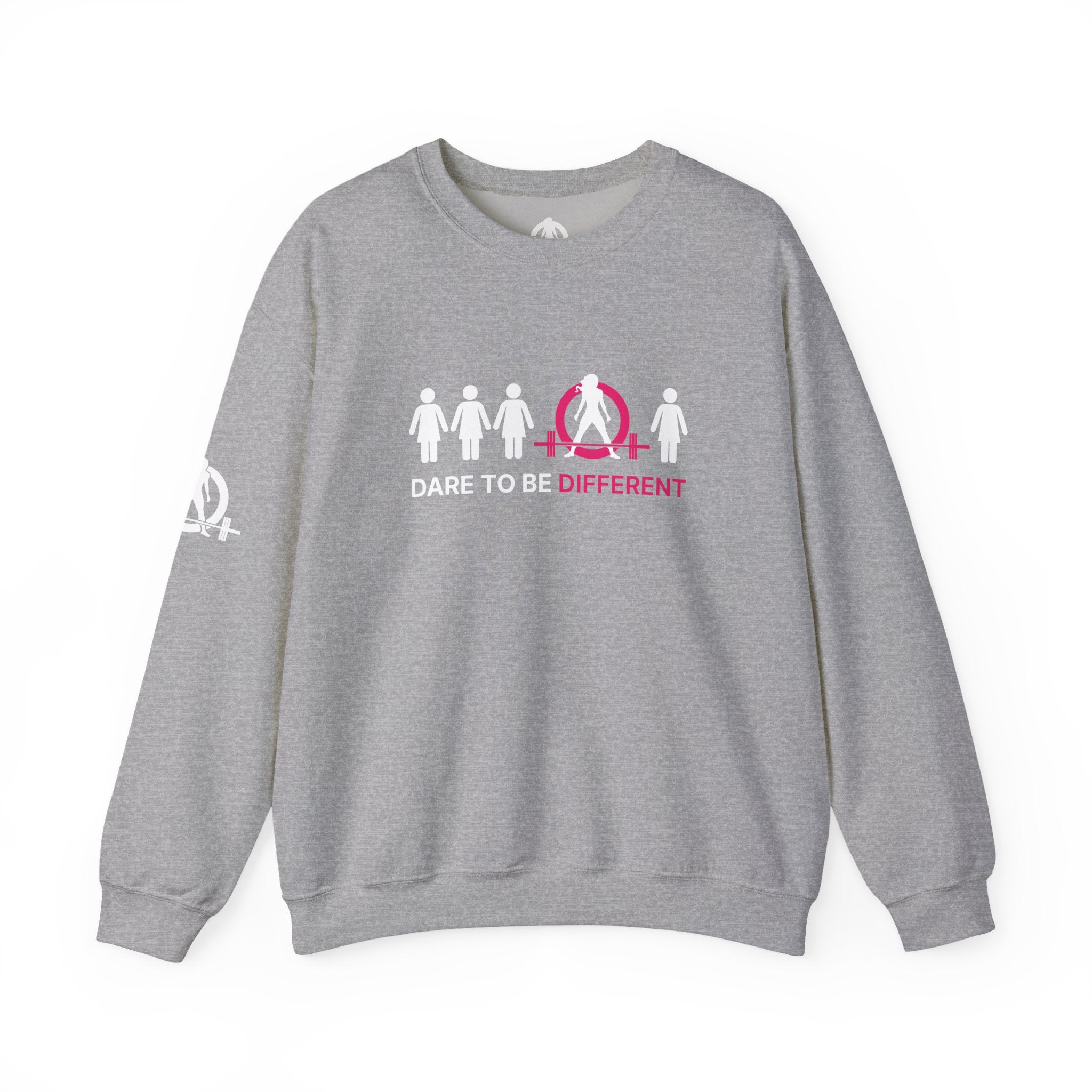 Dare To Be Different - Deadlift - Unisex Heavy Blend™ Crewneck Sweatshirt - Front  Logo Plain Back