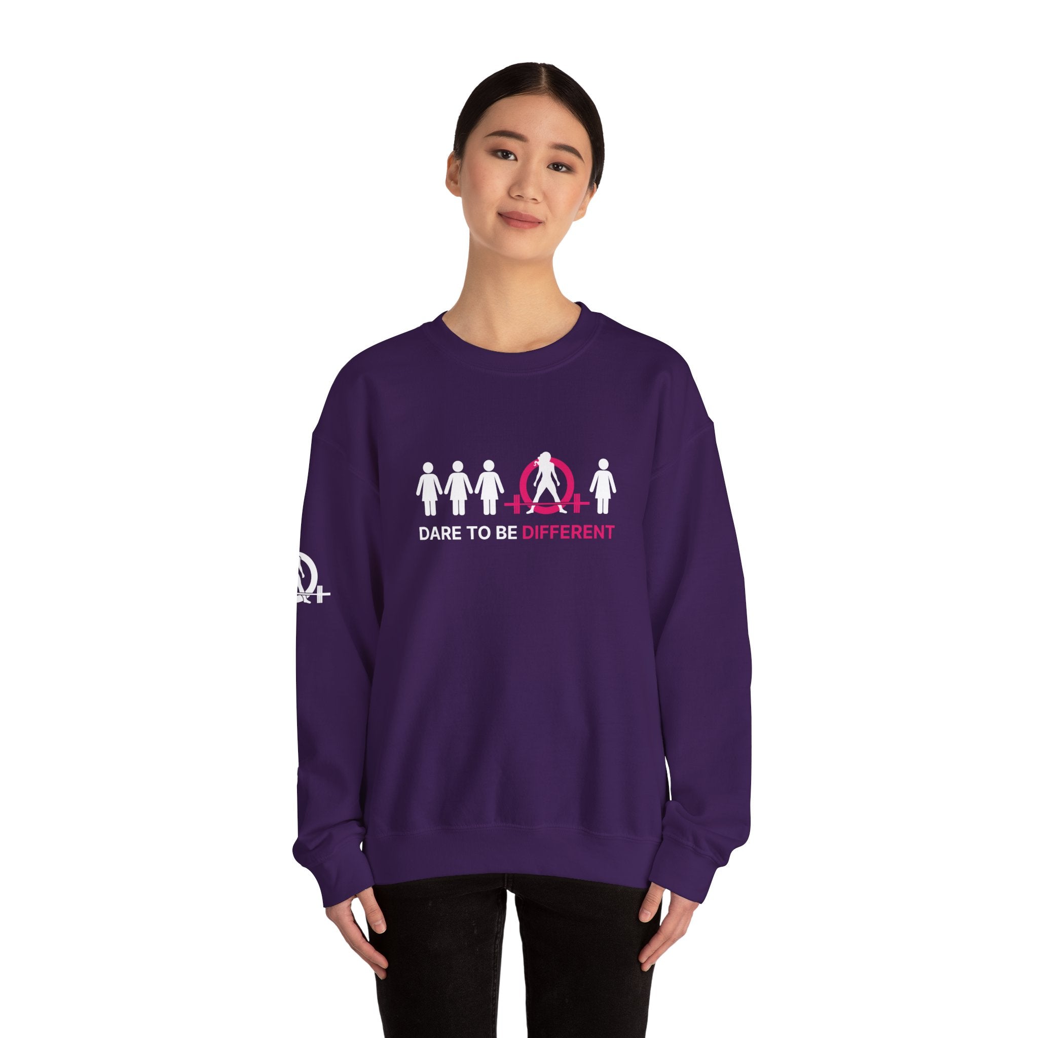 Dare To Be Different - Deadlift - Unisex Heavy Blend™ Crewneck Sweatshirt - Front  Logo Plain Back
