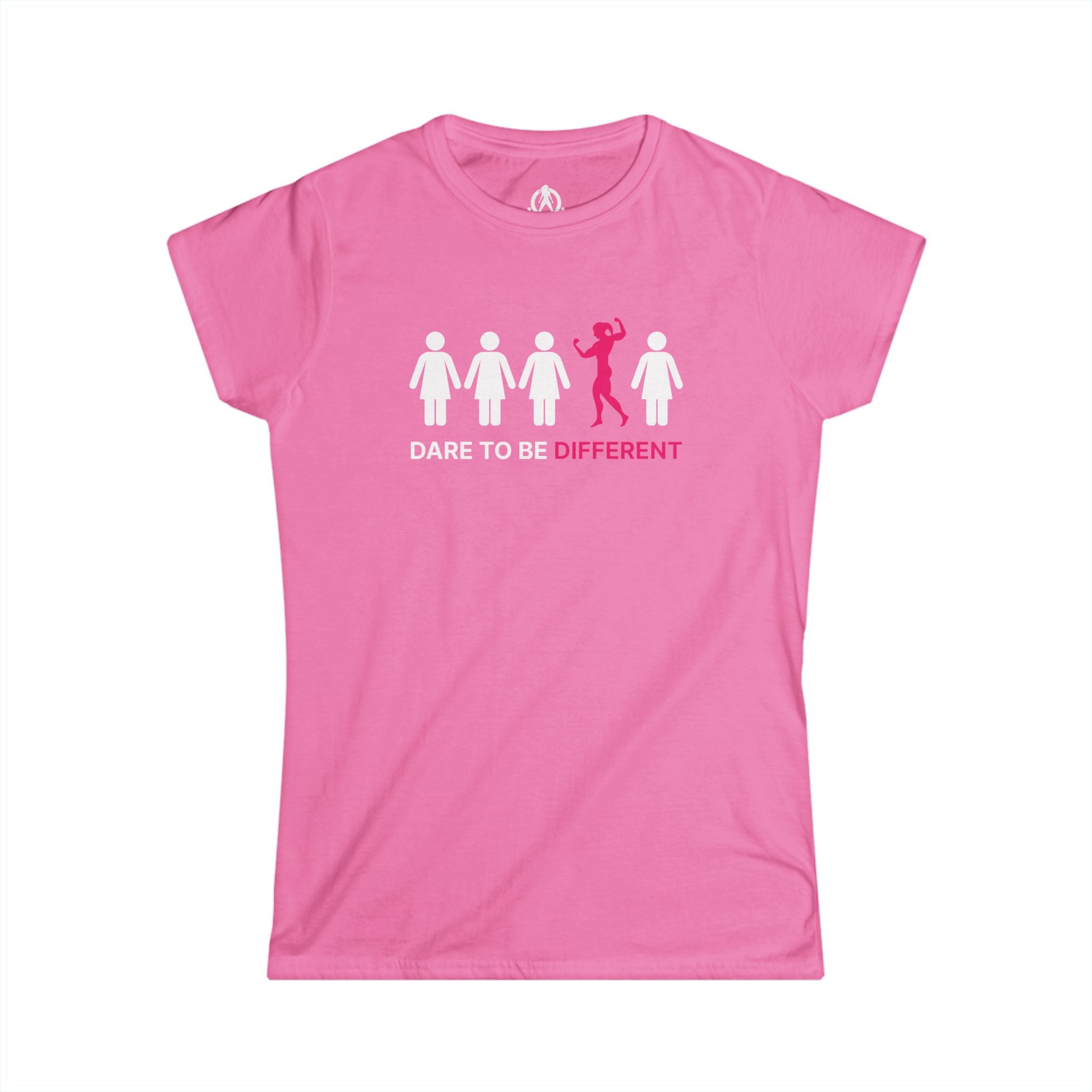 Dare To Be Different - Flex - Women's Softstyle Tee - Logo on Front - Plain Back