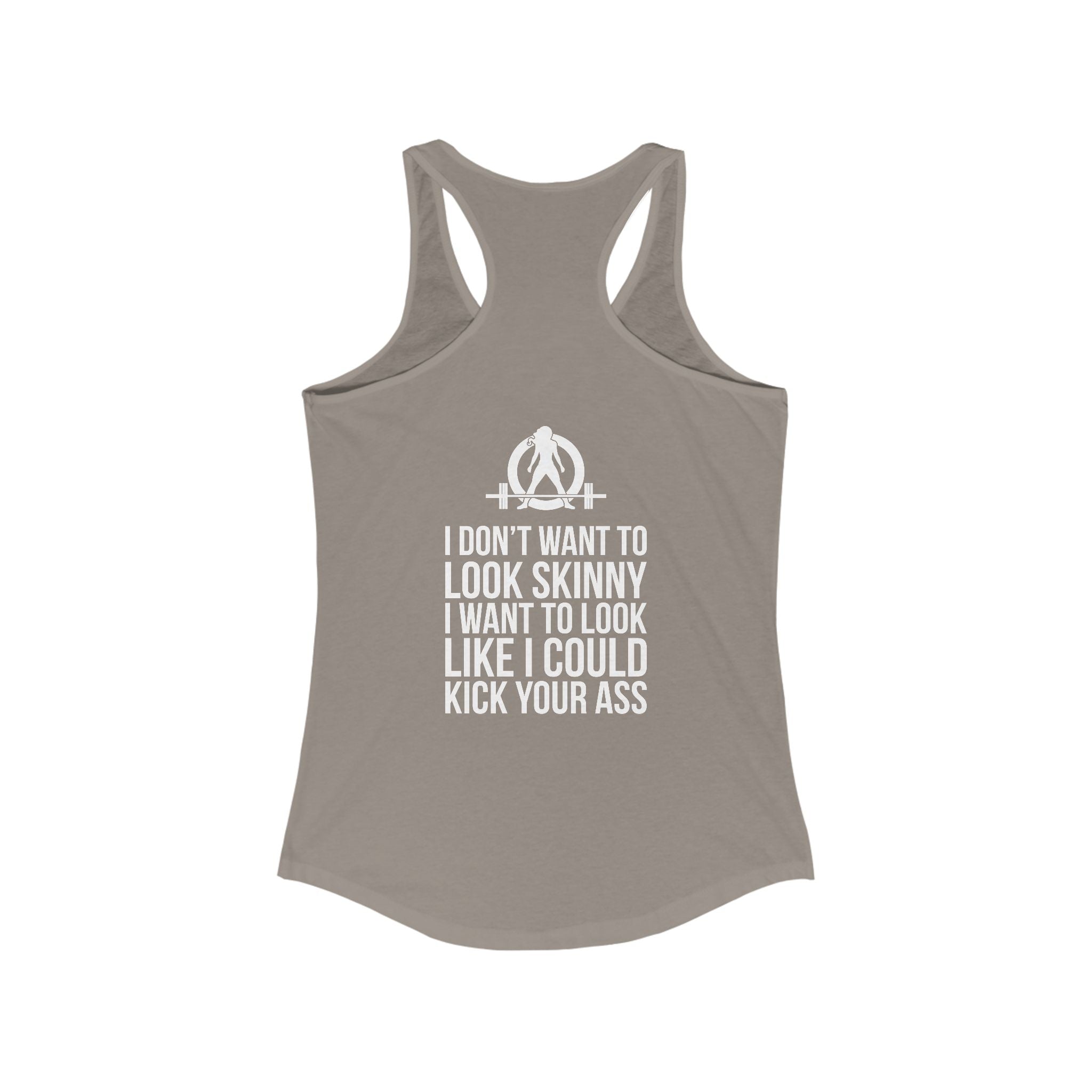 Kick Your Ass - Classic White Logo - Ideal Racerback Tank - V2
