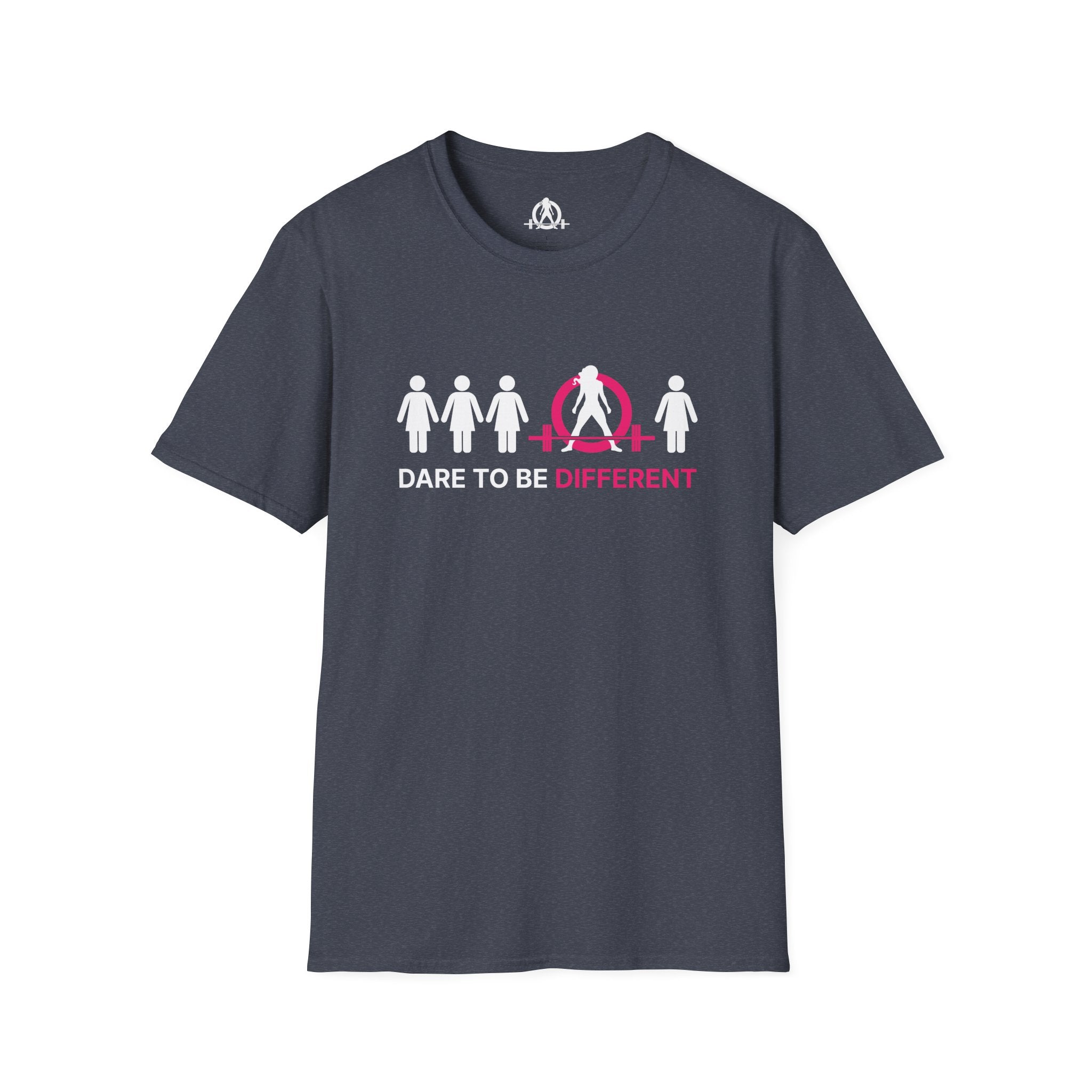 Dare To Be Different - Deadlift - Unisex Softstyle T-Shirt - Front Logo Plain Back