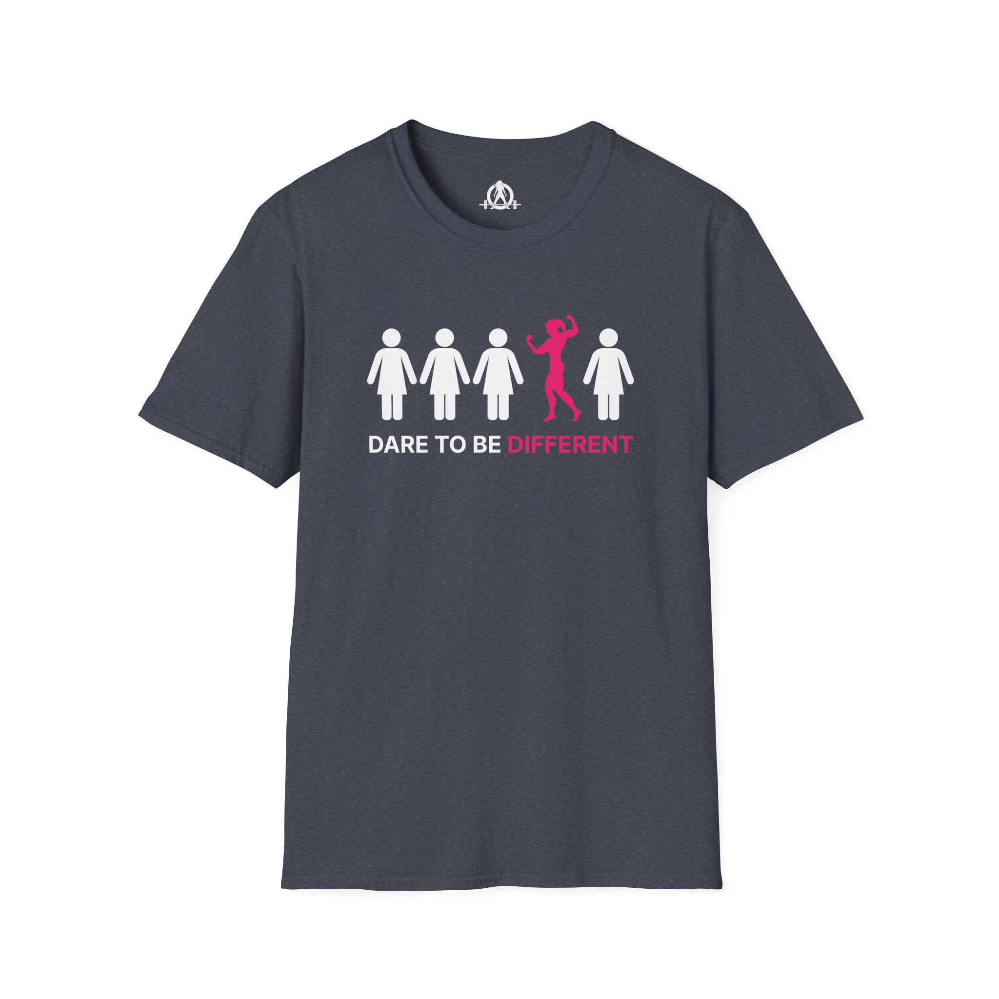 Dare To Be Different - Flex - Unisex Softstyle T-Shirt - Logo Front Plain Back