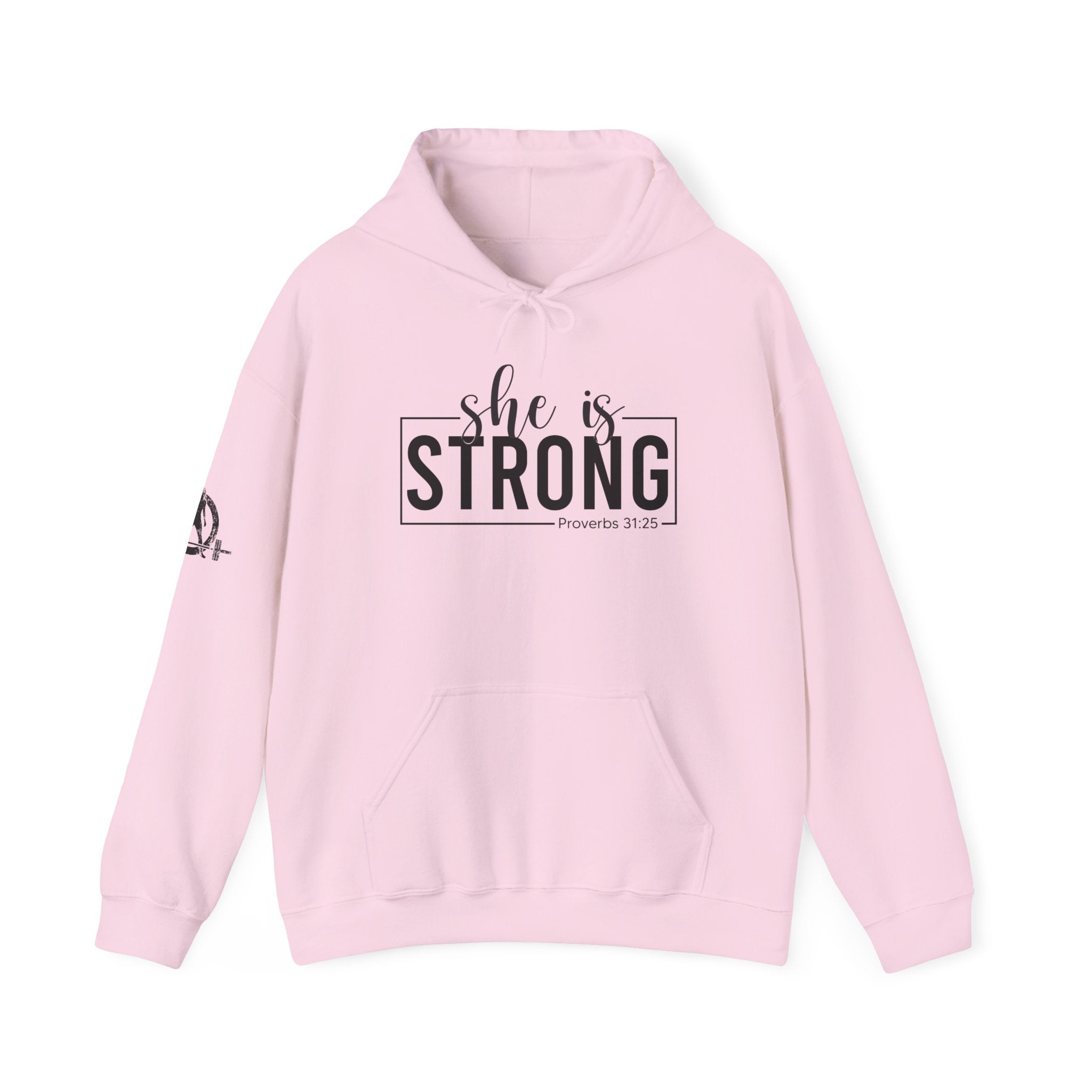 She is Strong - Unisex Heavy Blend Hooded Sweatshirt - Dark Logo