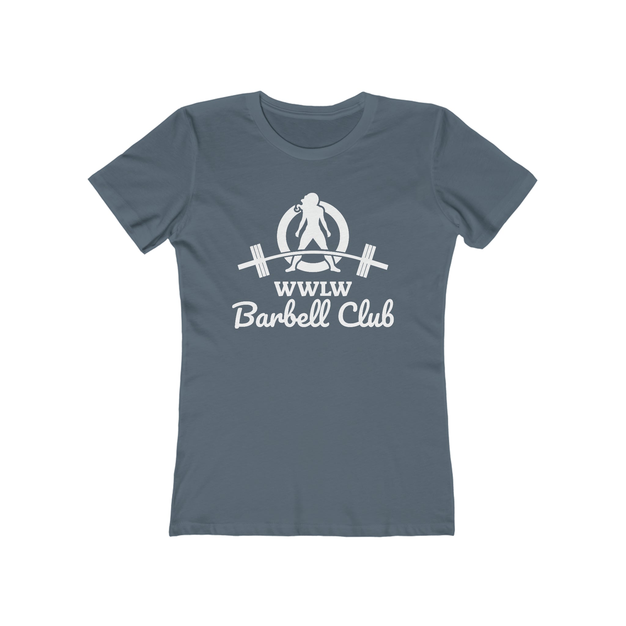 Barbell Club - Women's The Boyfriend Tee - White Logo