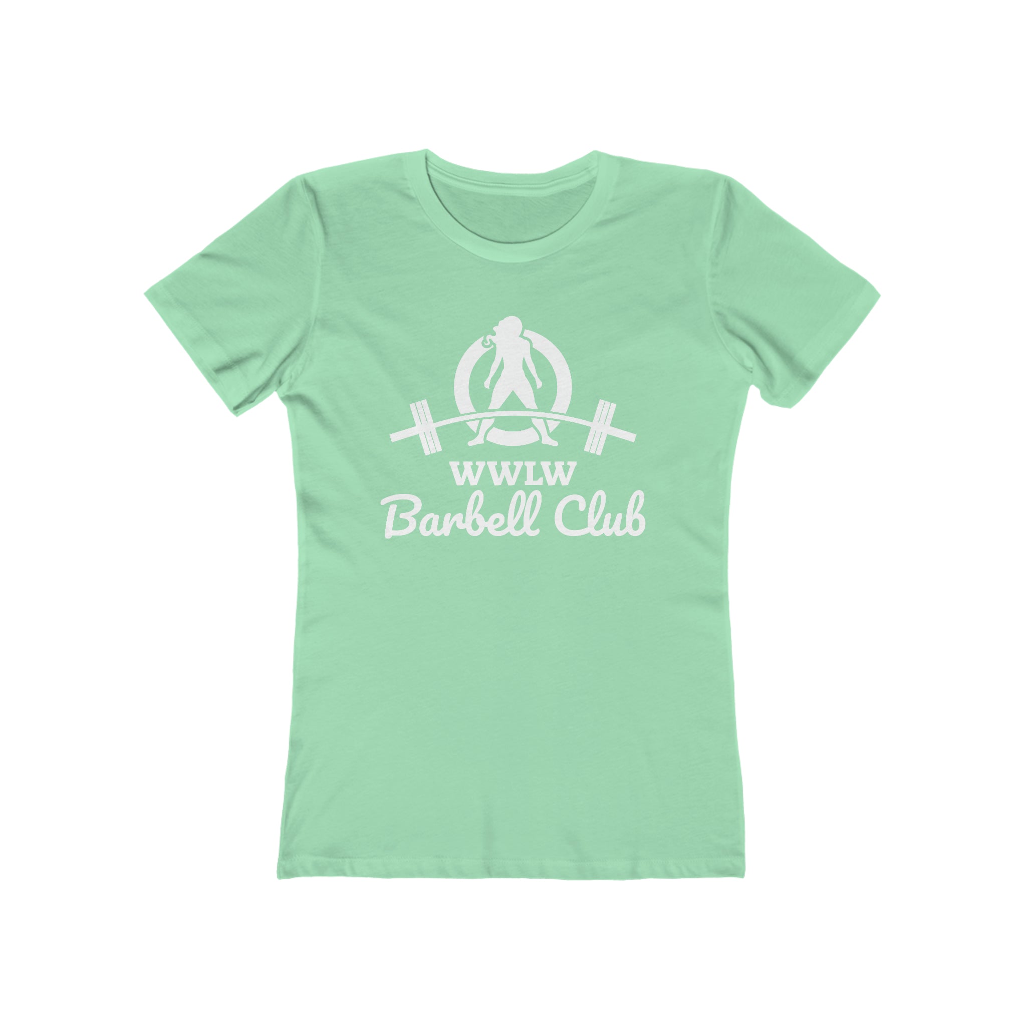 Barbell Club - Women's The Boyfriend Tee - White Logo