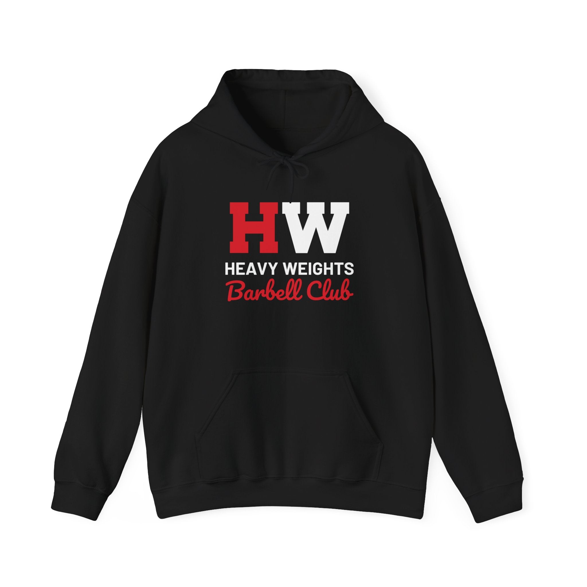 Heavy Weights Barbell Club - Unisex Heavy Blend Hooded Sweatshirt - Front Logo