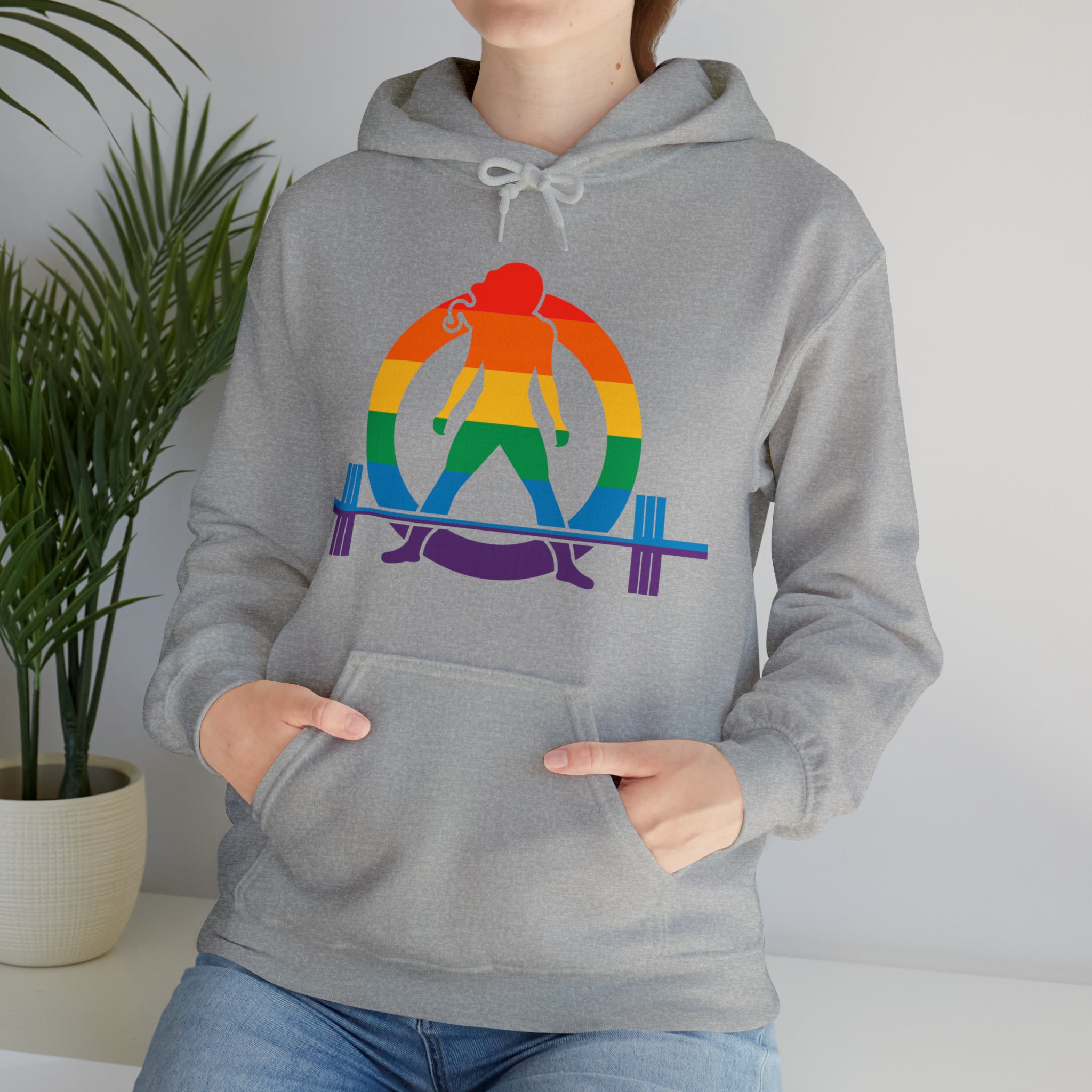 Pride Color Logo - Strong Is Beautiful - Unisex Heavy Blend Hooded Sweatshirt