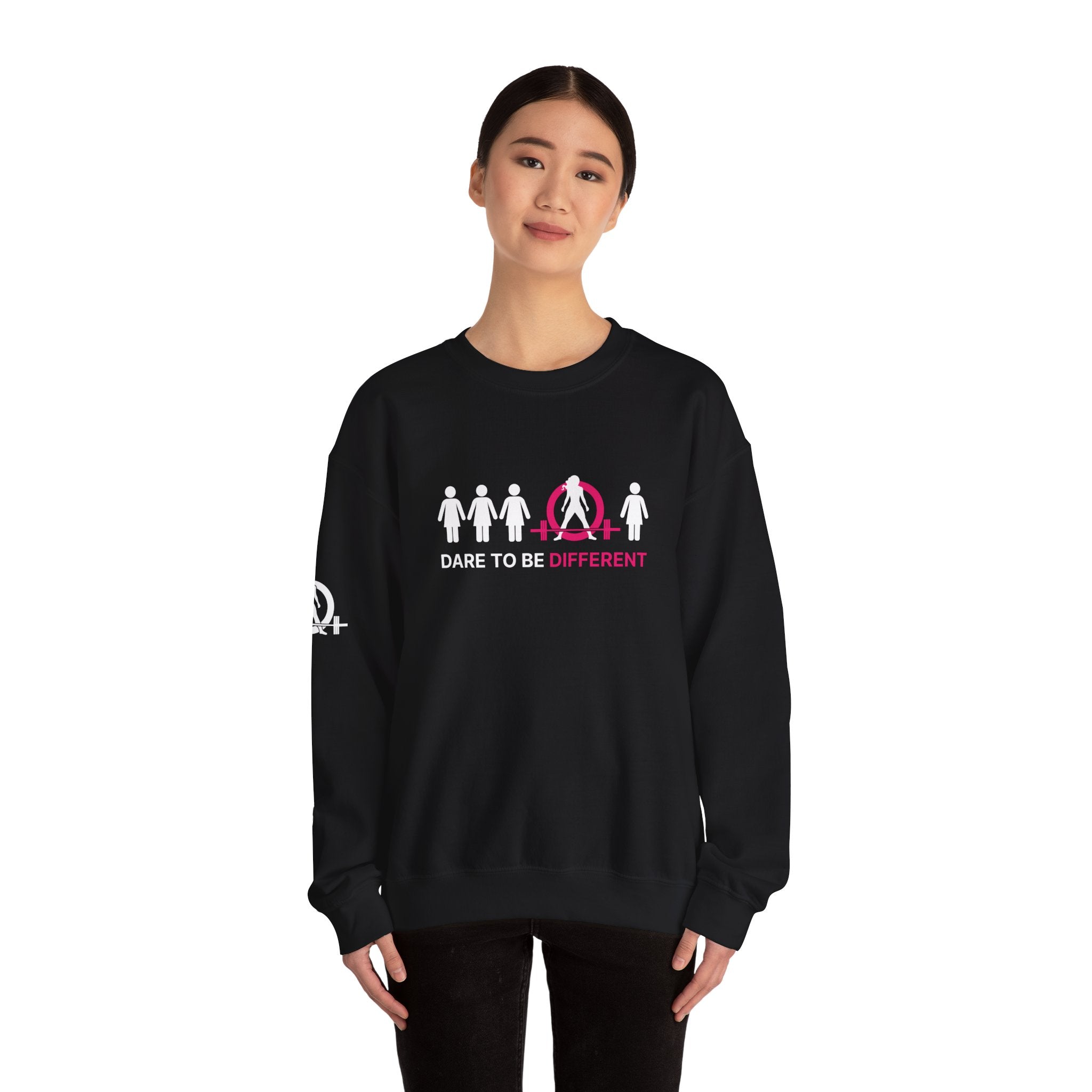 Dare To Be Different - Deadlift - Unisex Heavy Blend™ Crewneck Sweatshirt - Front  Logo Plain Back