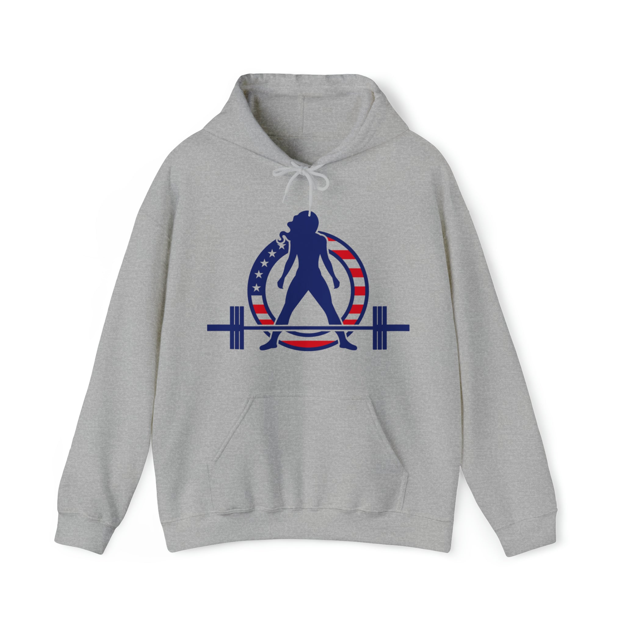 USA Logo - Unisex Heavy Blend Hooded Sweatshirt - USA Logo Light - Plain Back