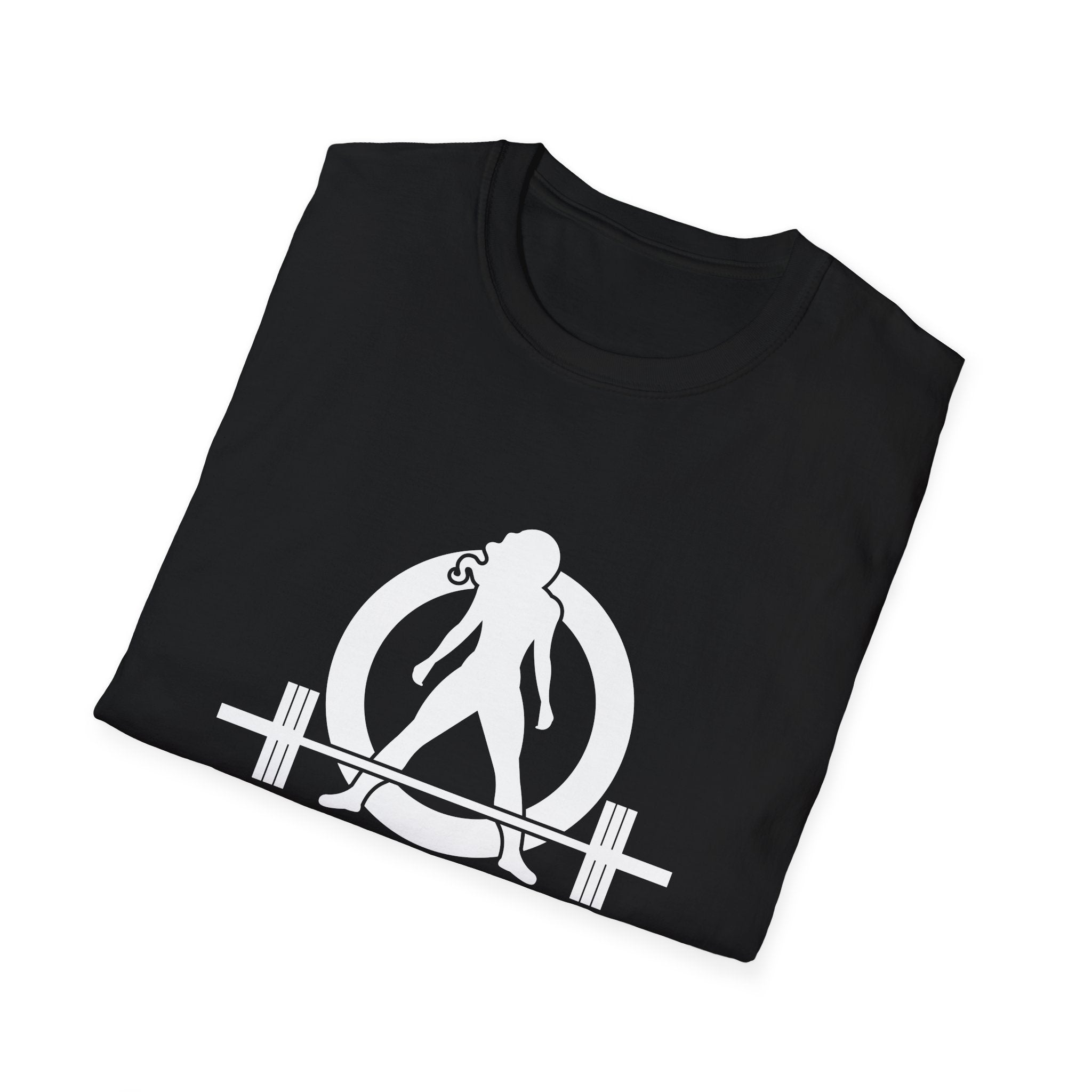 I DON’T WANT TO LOOK SKINNY I WANT TO LOOK LIKE I CAN KICK YOUR ASS  - Unisex Softstyle T-Shirt - White Print on Front Plain Back