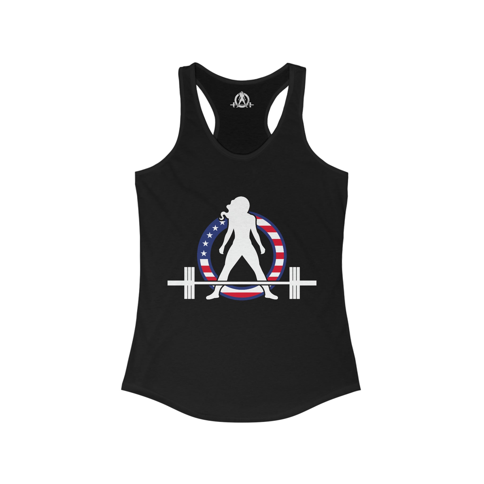 USA Logo - Women's Ideal Racerback Tank - USA Dark Light - Plain Back