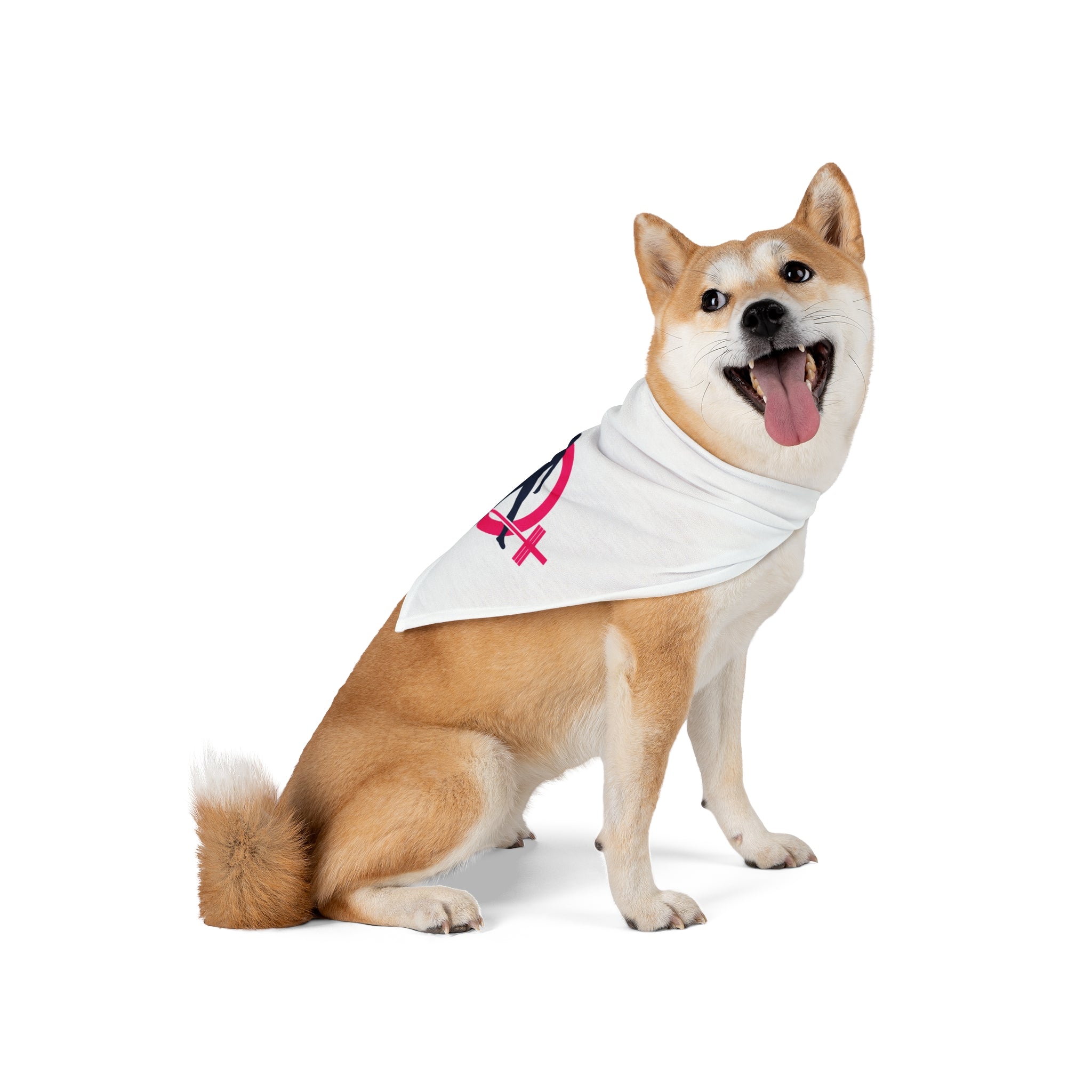 Pet Bandana - White Classic Logo
