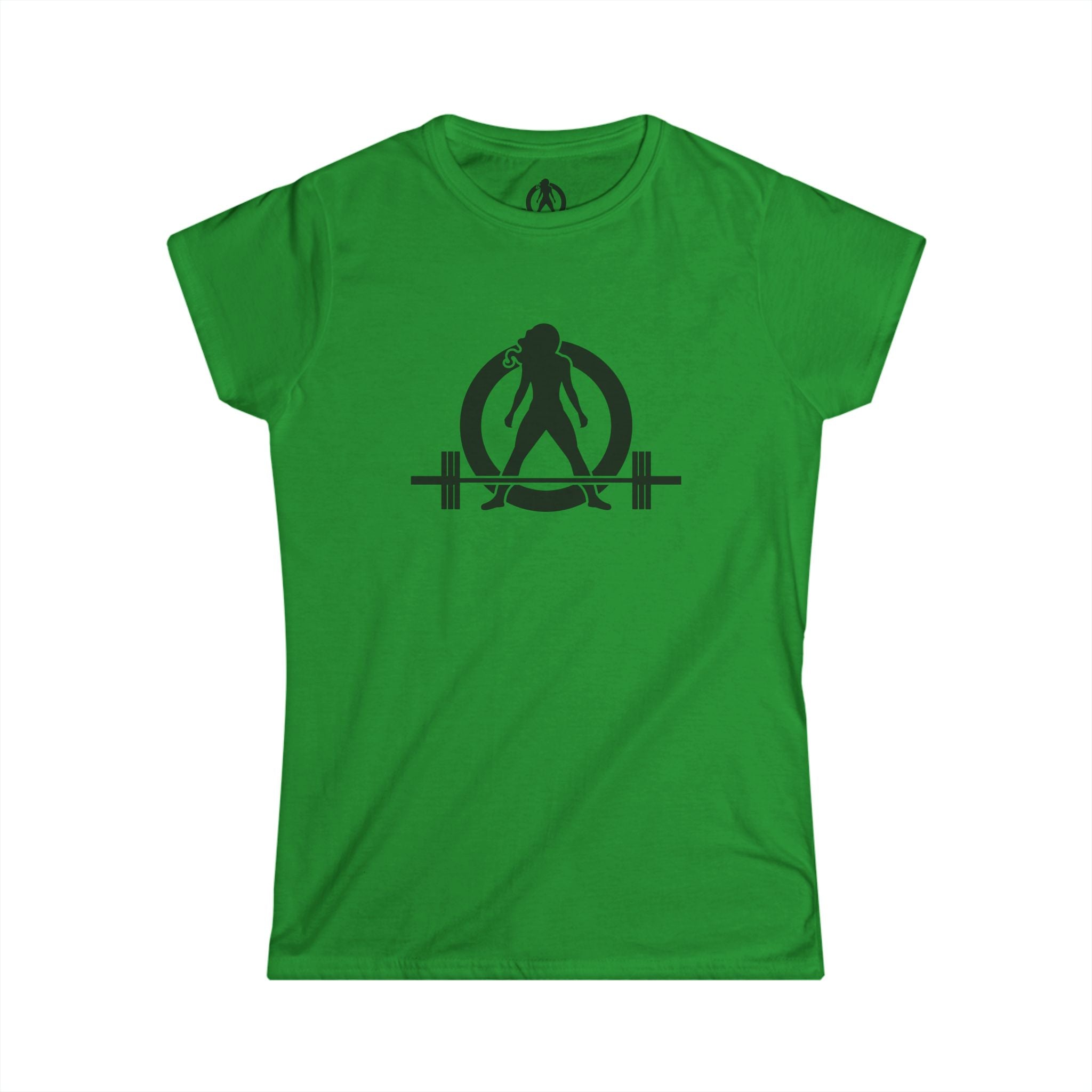 Lift Heavy Run Fast - Women's Softstyle Tee - Black Front & Back Logo
