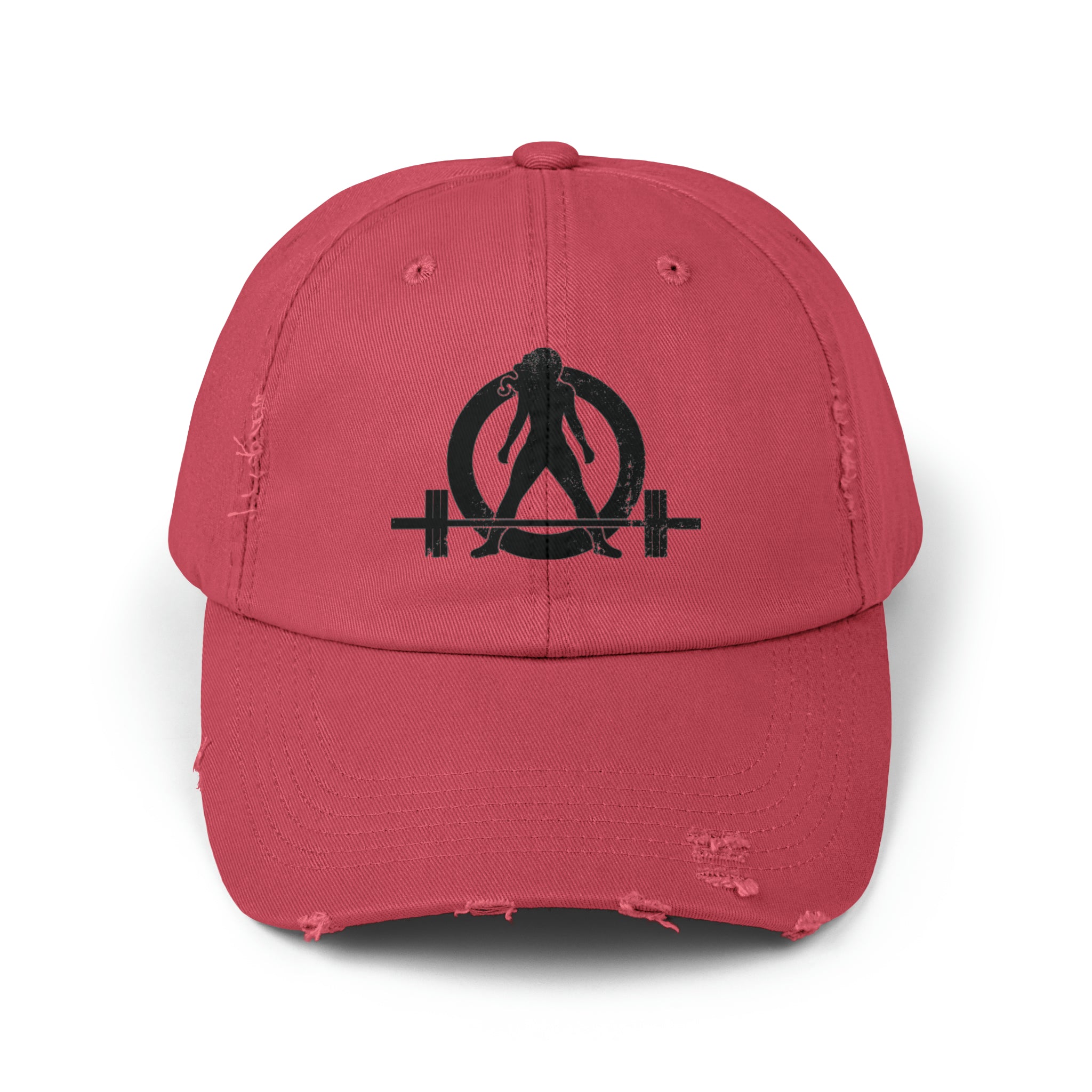 Unisex Distressed Cap - Classic Black Logo