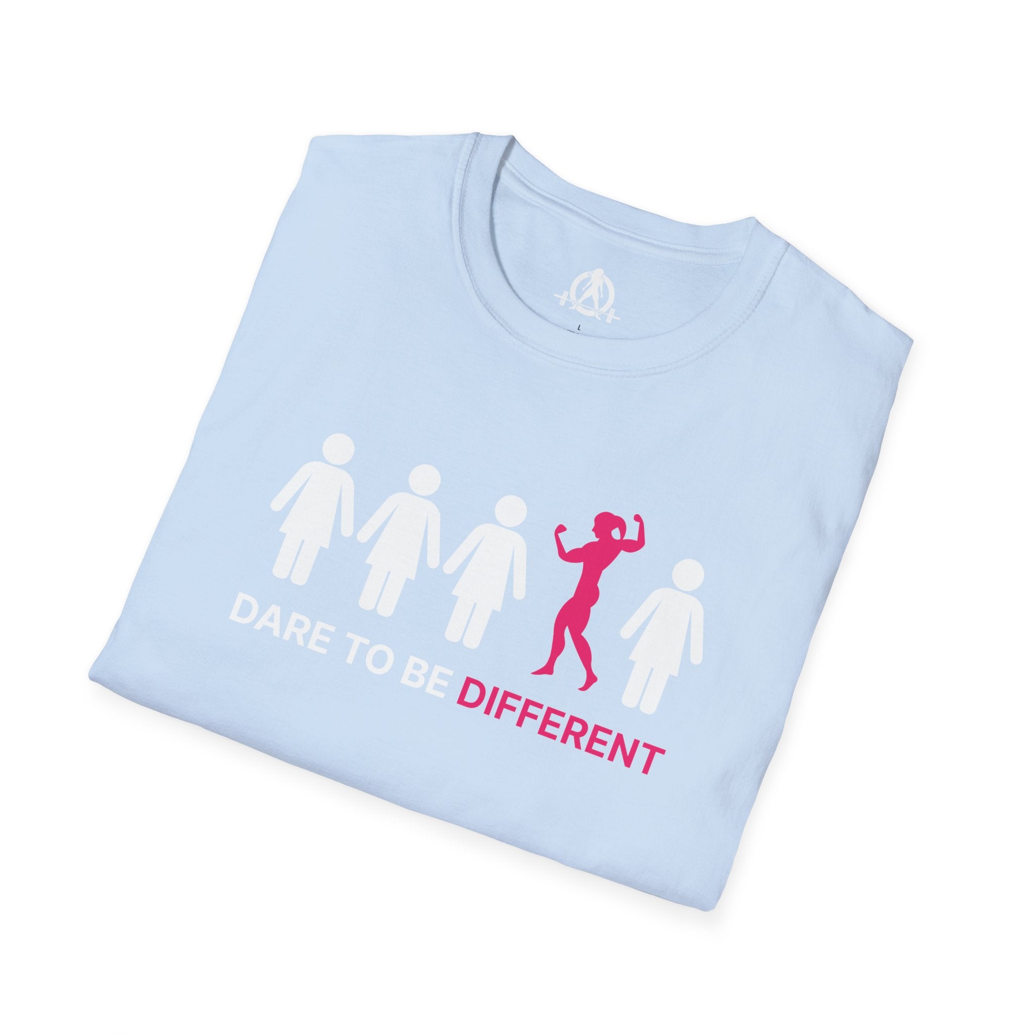 Dare To Be Different - Flex - Unisex Softstyle T-Shirt - Logo Front Plain Back