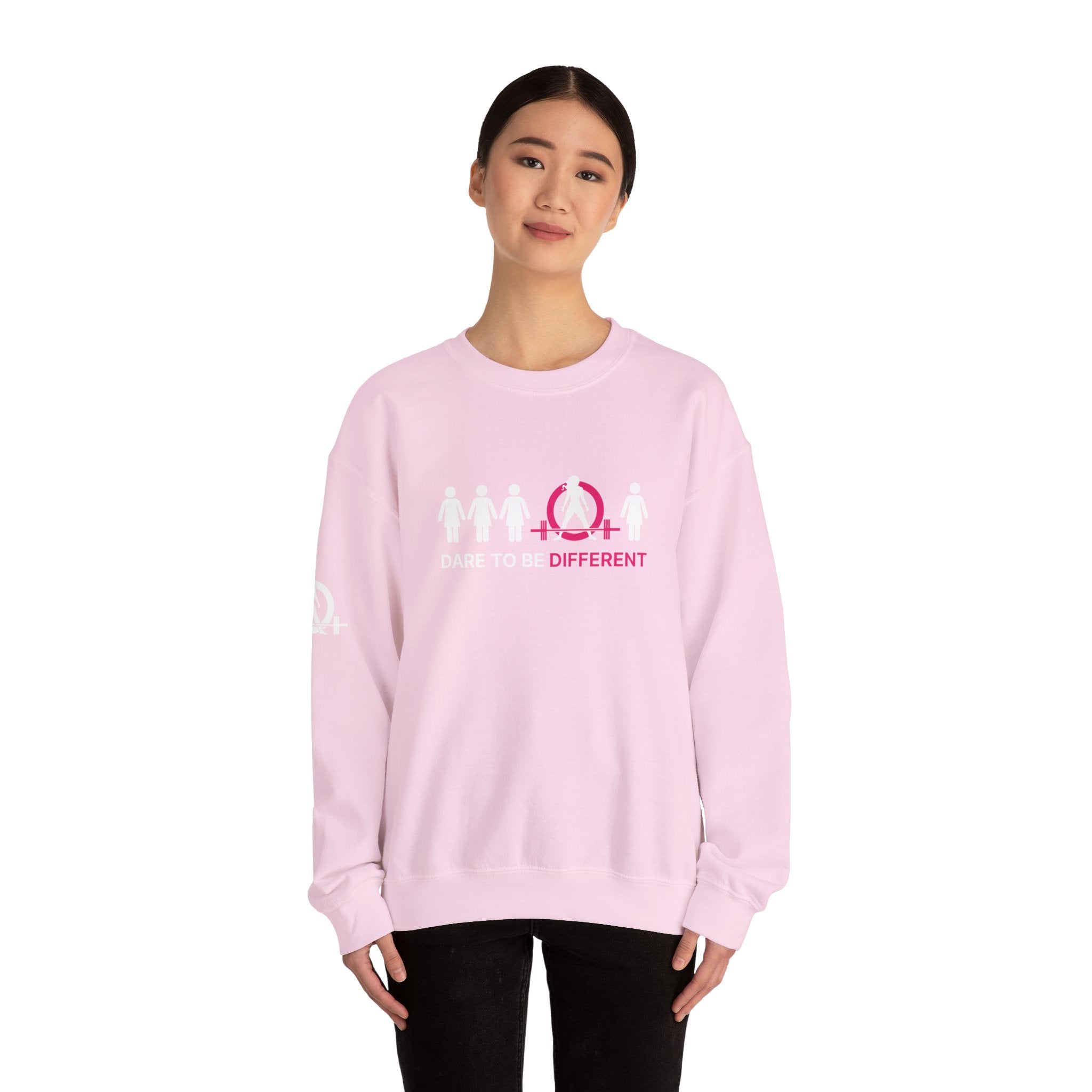 Dare To Be Different - Deadlift - Unisex Heavy Blend™ Crewneck Sweatshirt - Front  Logo Plain Back