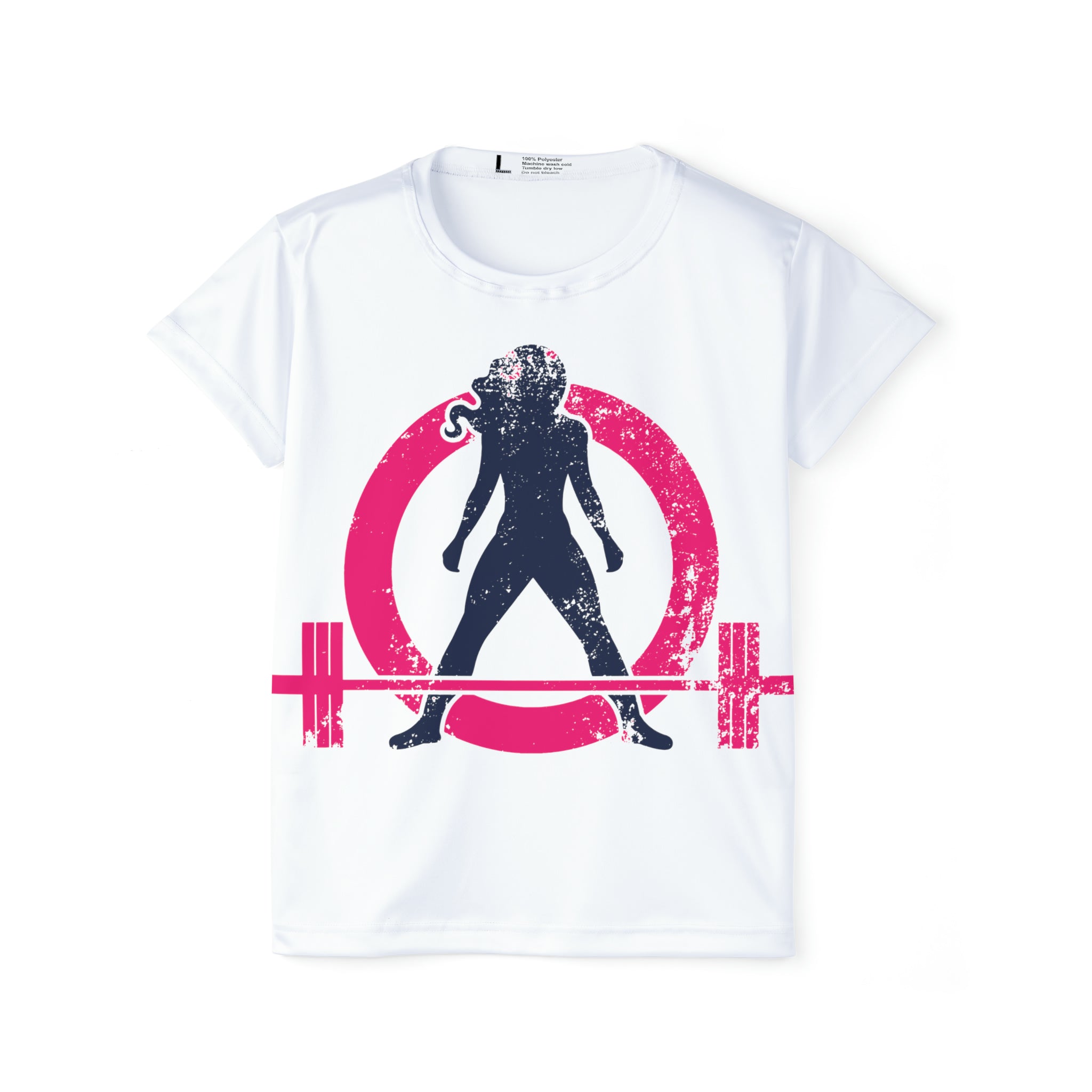 Women's Sports Jersey (AOP) - White - Color Distressed Logo