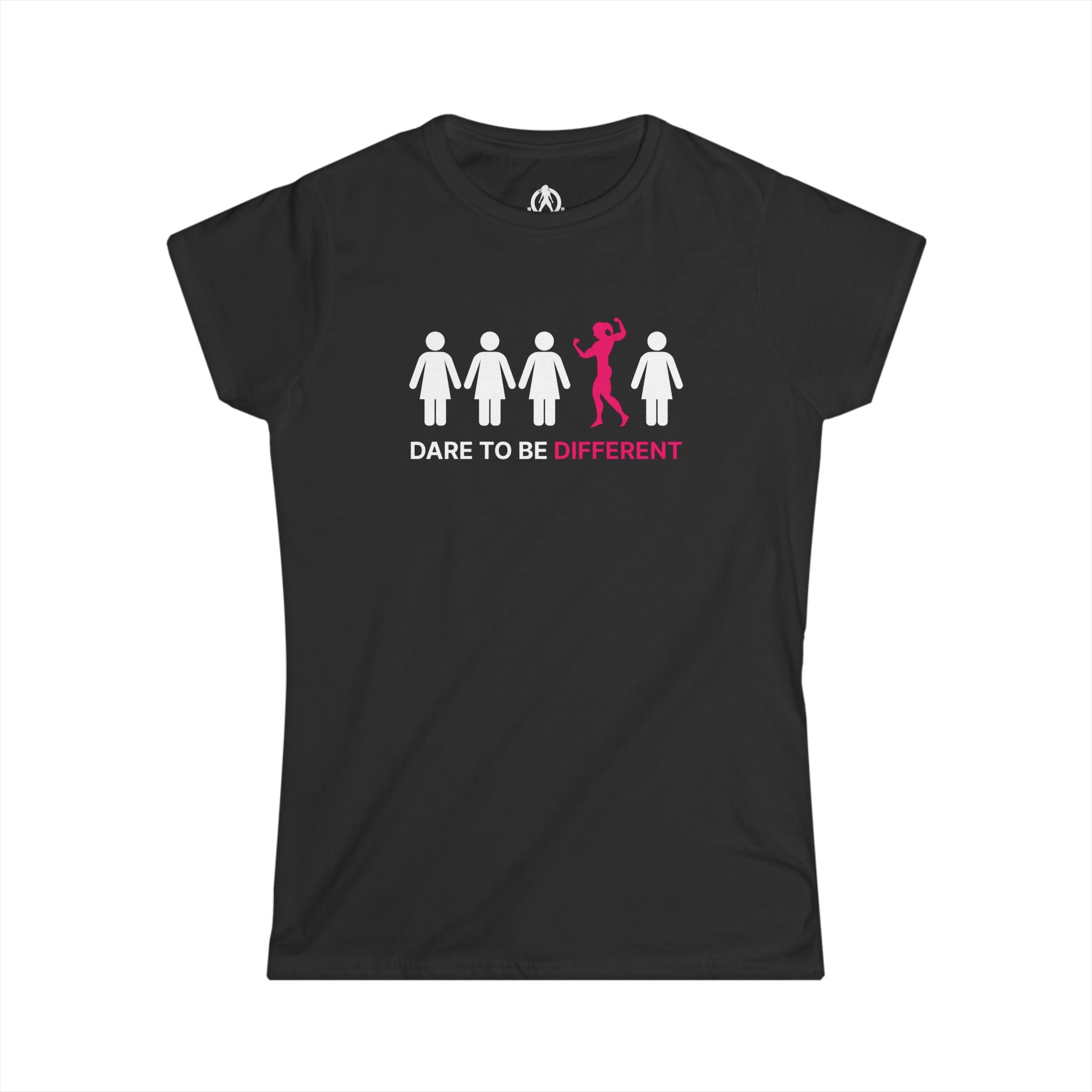 Dare To Be Different - Flex - Women's Softstyle Tee - Logo on Front - Plain Back