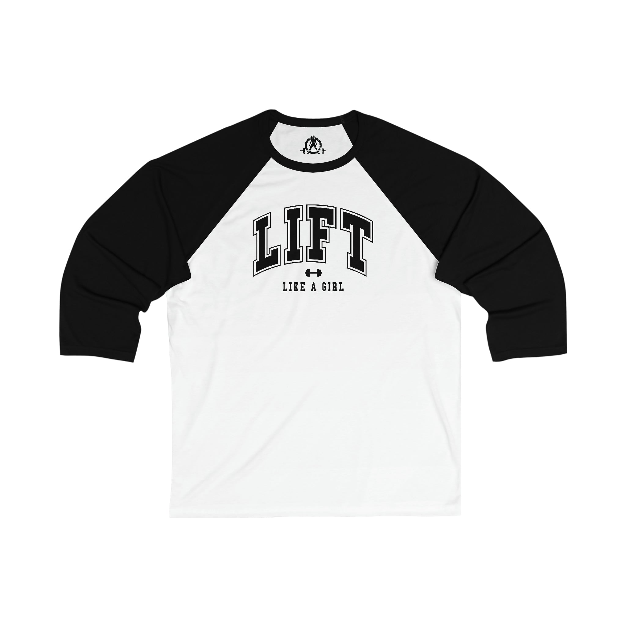 3\4 Sleeve Baseball Tee - Lift Like A Girl