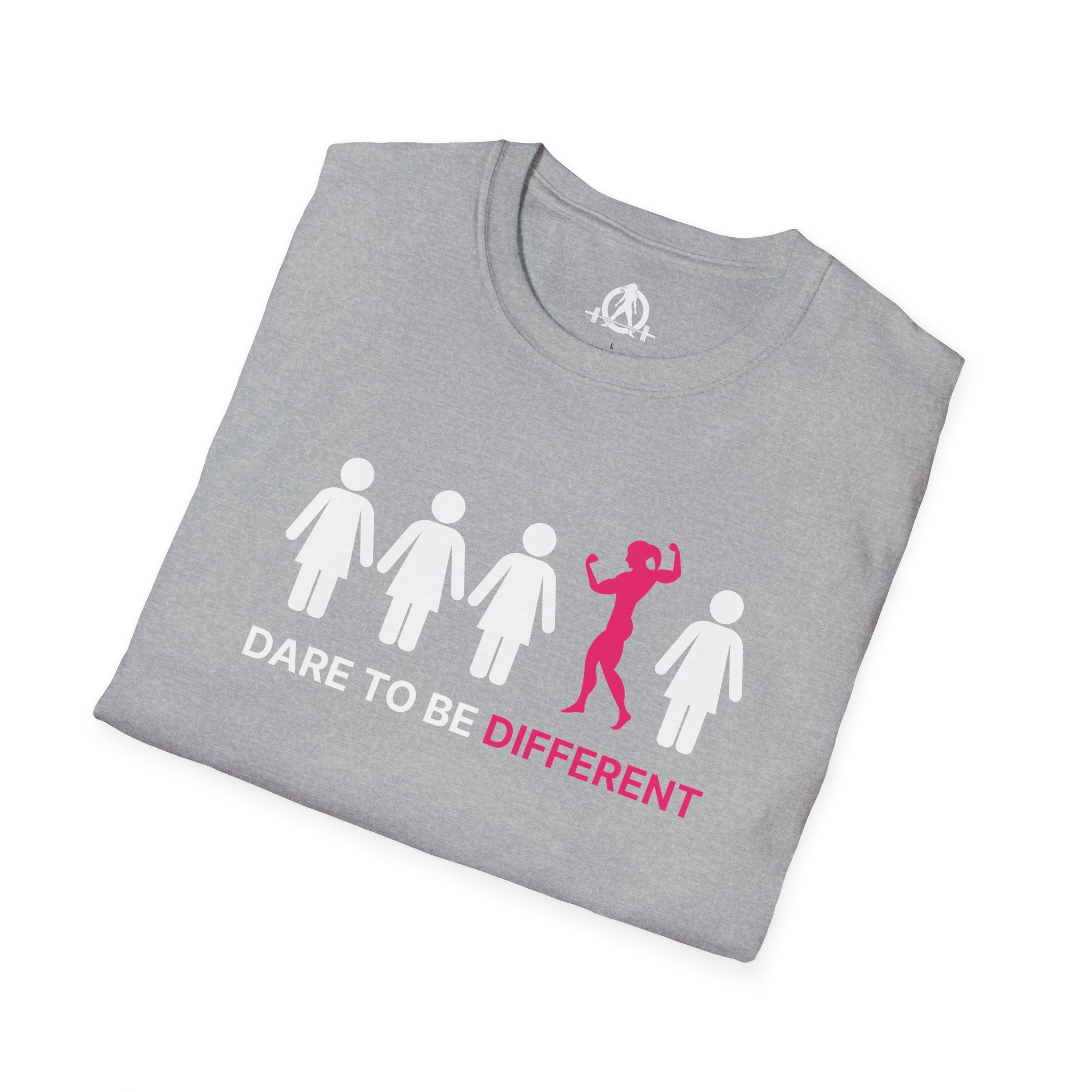 Dare To Be Different - Flex - Unisex Softstyle T-Shirt - Logo Front Plain Back