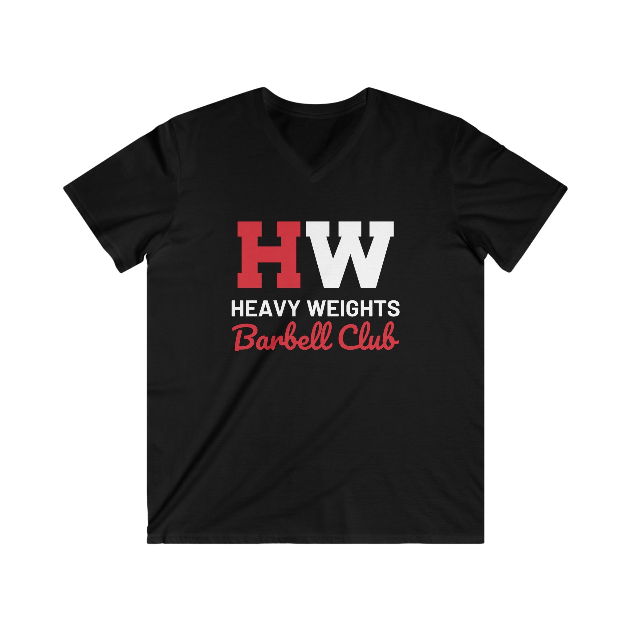 HW Barbell Club - Men's Fitted V-Neck Short Sleeve Tee