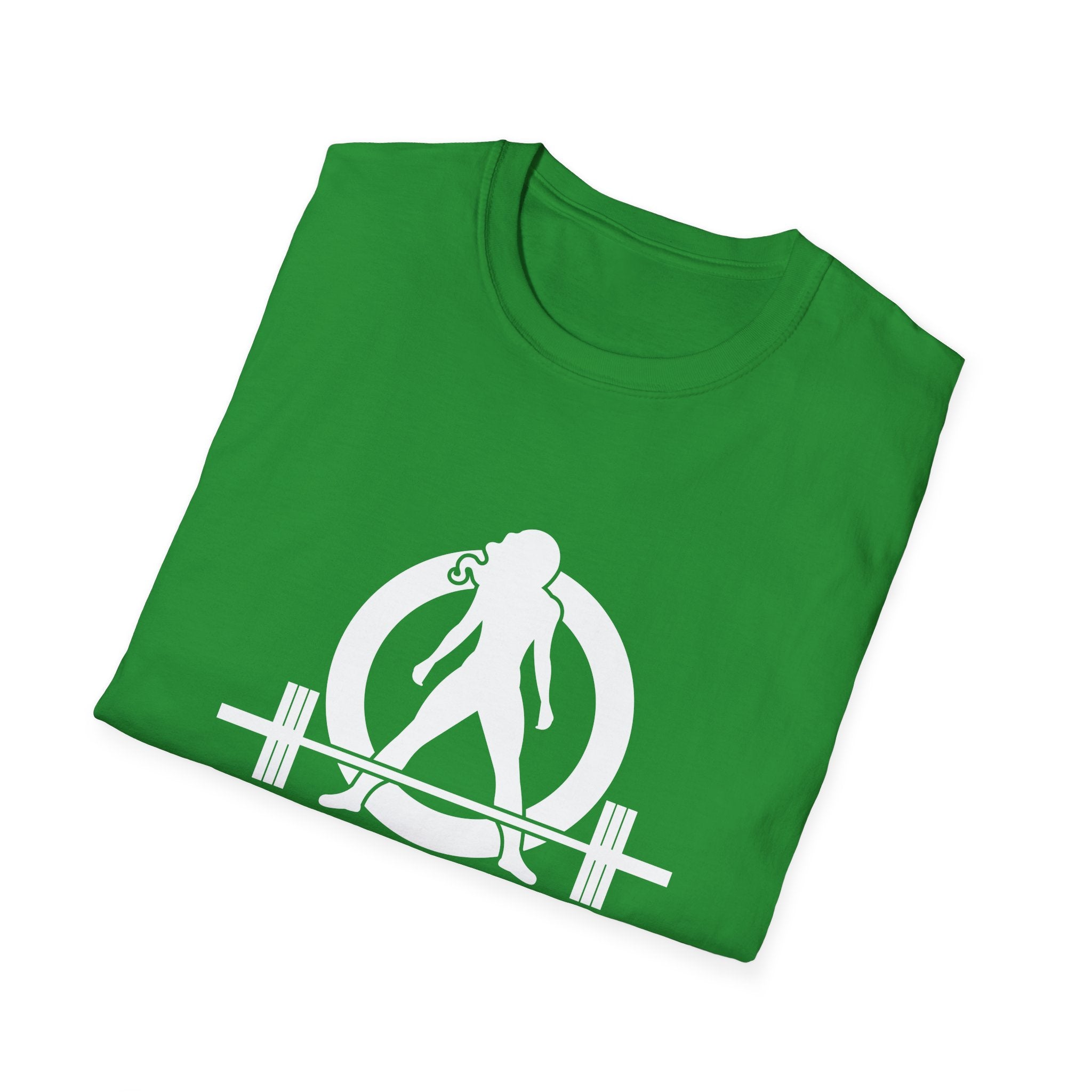 I DON’T WANT TO LOOK SKINNY I WANT TO LOOK LIKE I CAN KICK YOUR ASS  - Unisex Softstyle T-Shirt - White Print on Front Plain Back