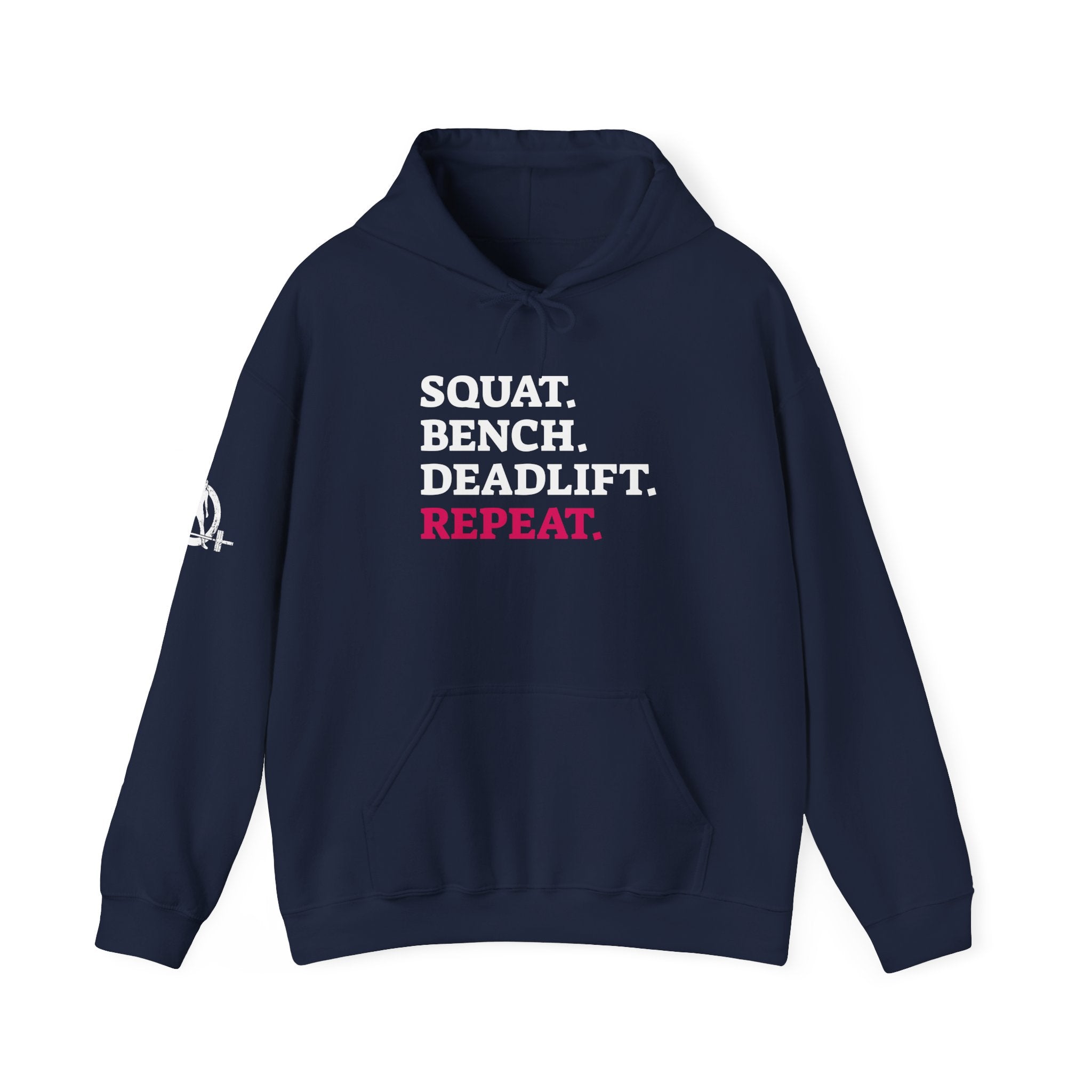 WWLW “Squat • Bench • Deadlift • Repeat” Hoodie - Front Logo
