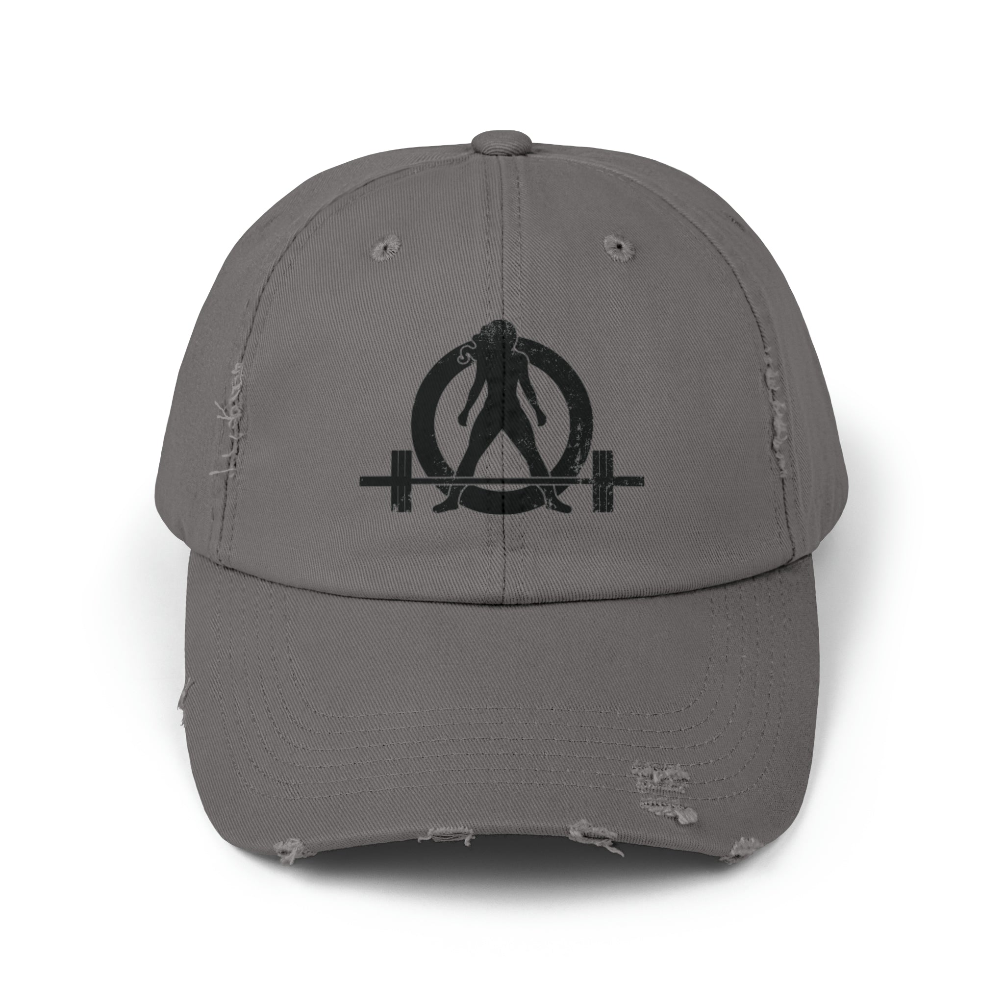 Unisex Distressed Cap - Classic Black Logo