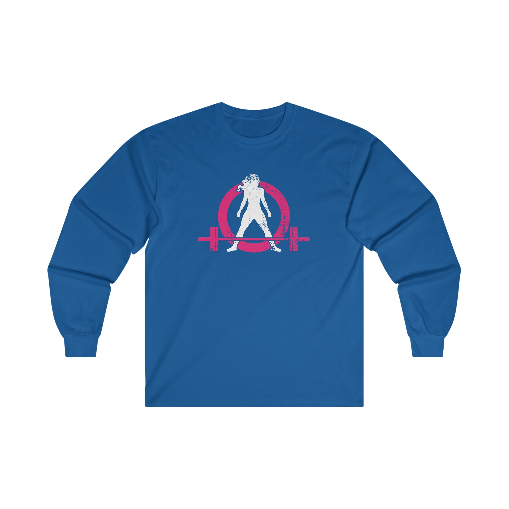 Distressed - Ultra Cotton Long Sleeve Tee - Color Logo